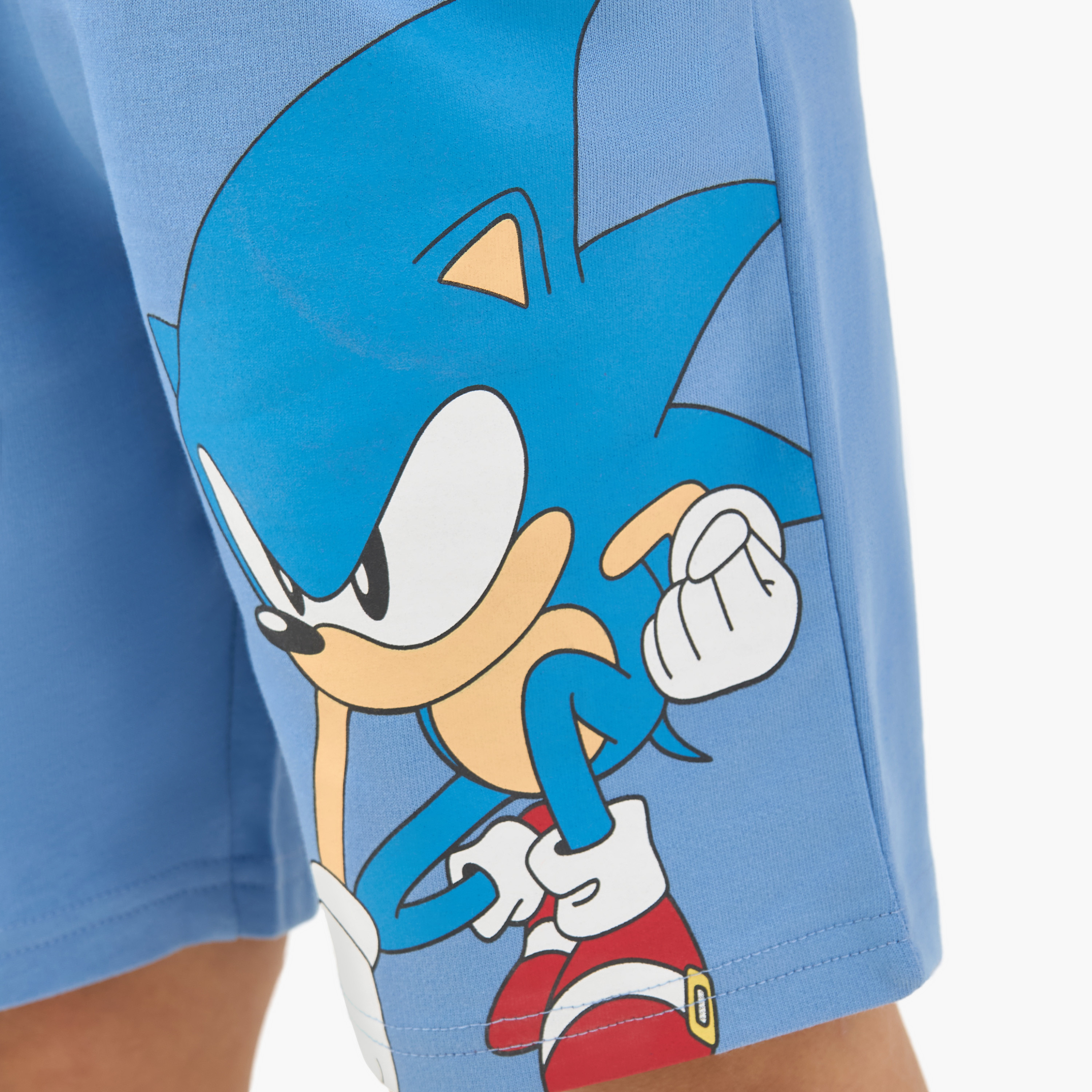 Elasticated Drawstring Waist Shorts with Sonic the Hedgehog Print-boys-clothing-bottoms-shorts-image-5