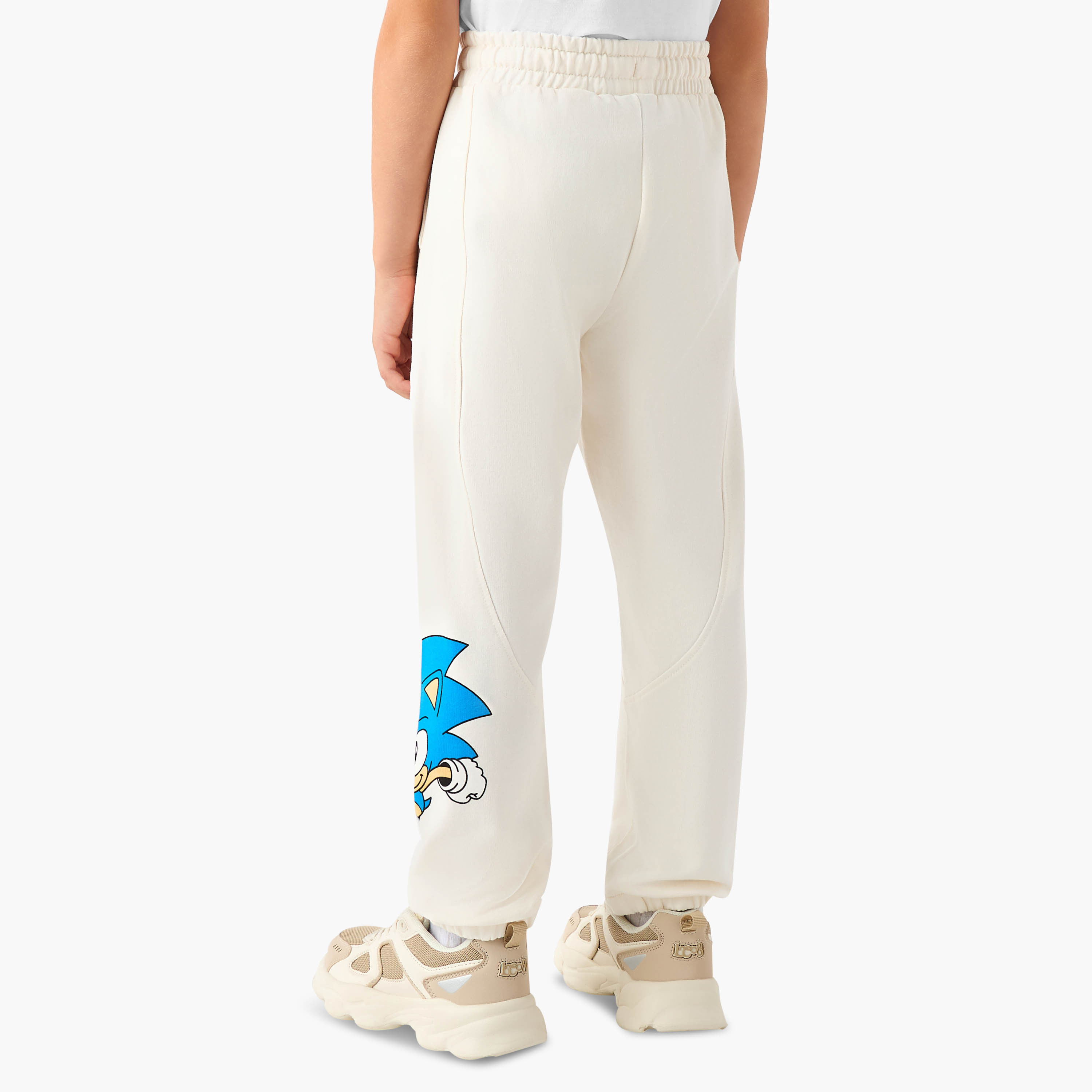 Elasticated Drawstring Waist Joggers with Sonic the Hedgehog Print-boys-clothing-bottoms-joggersandtrackpants-image-3