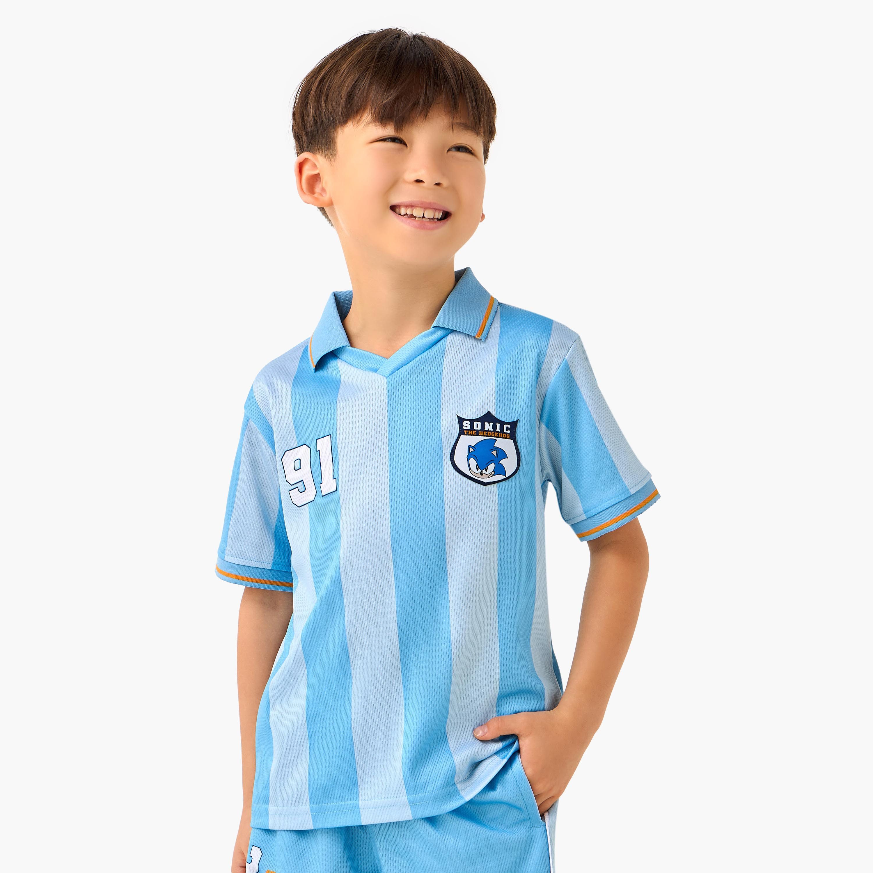 طقم شورت وتيشيرت بياقة عادية وطبعات-baby-boys-clothing-setsandcoords-image-5