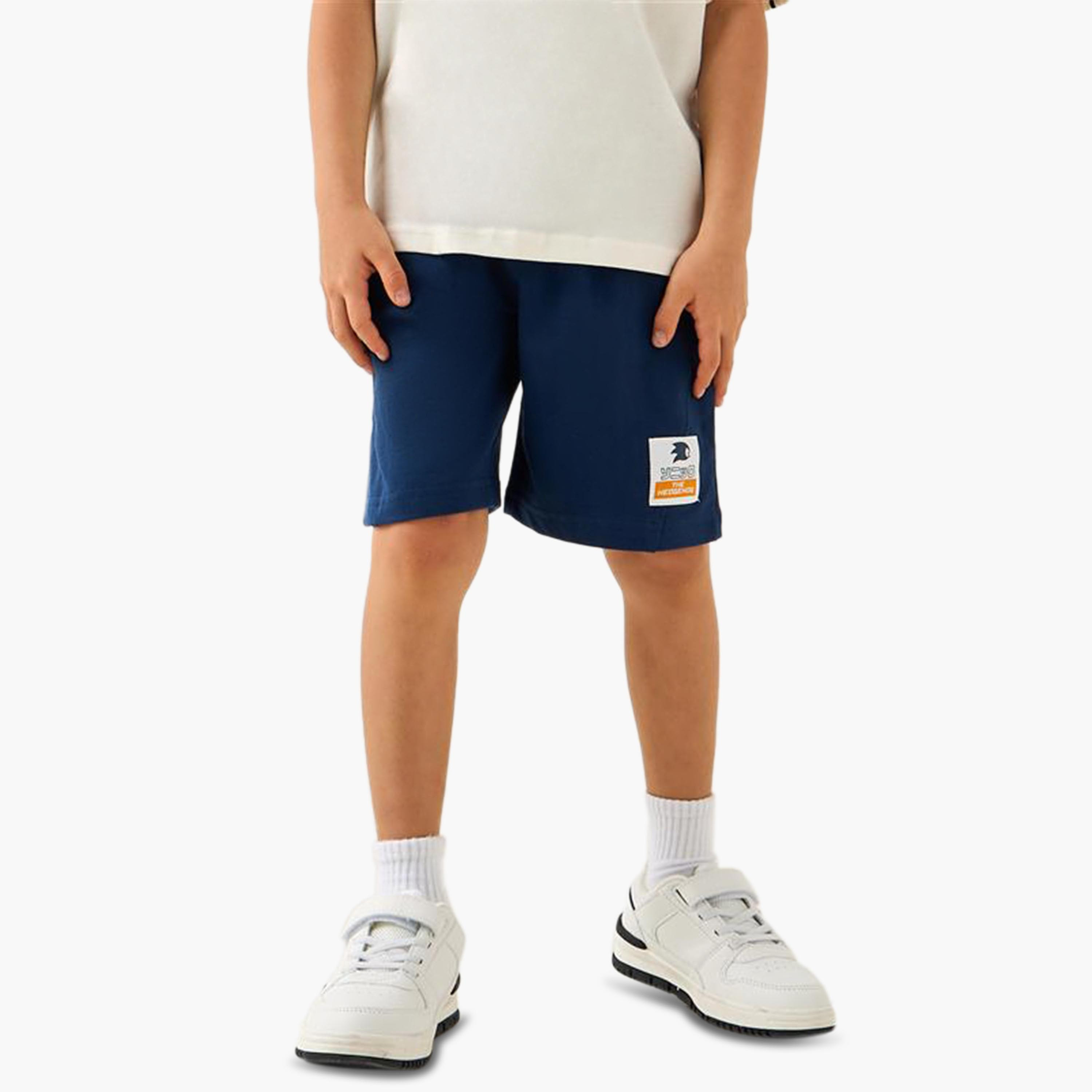 Crew Neck Short Sleeves T-shirt and Shorts Set with Sonic Print-baby-boys-clothing-setsandcoords-image-4