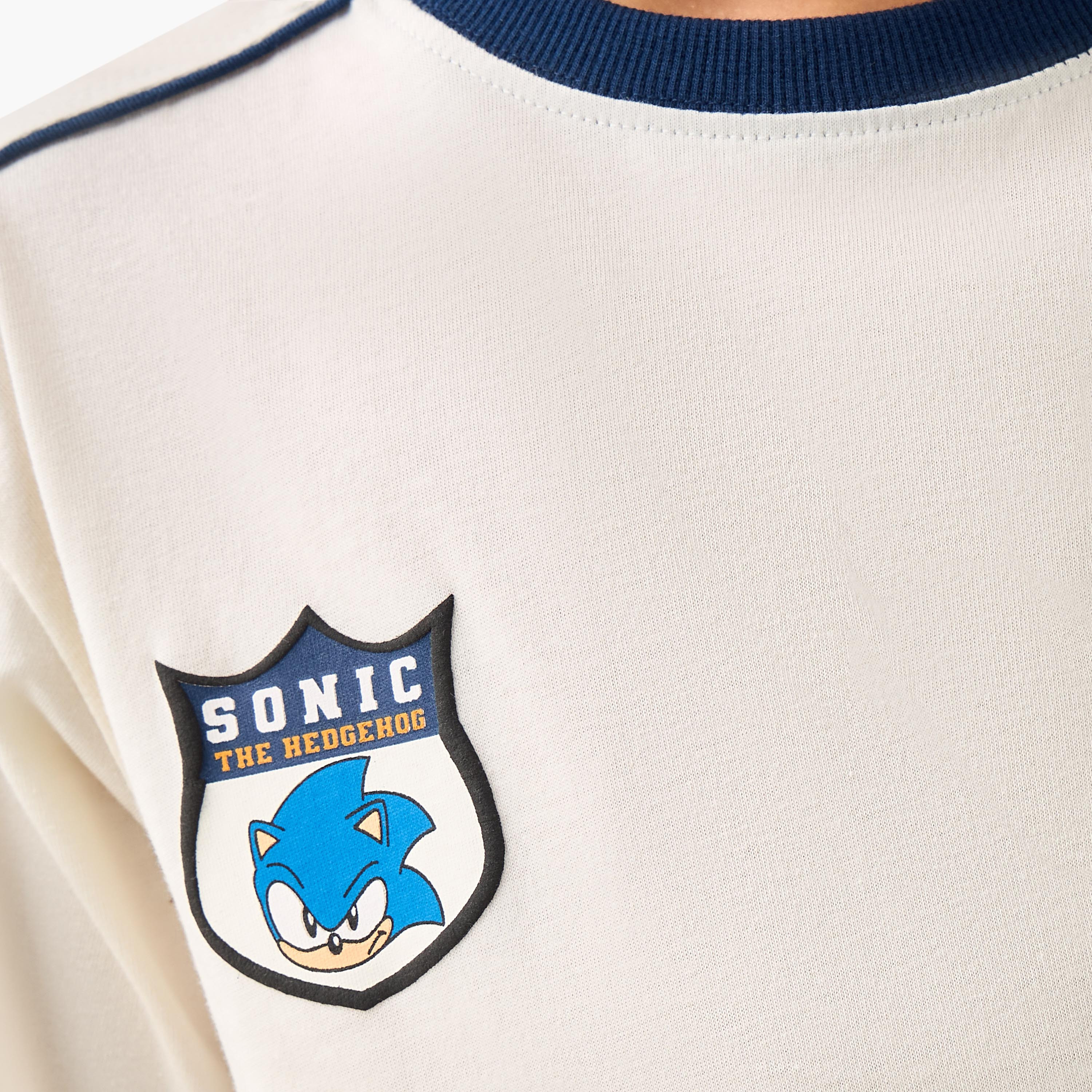 Crew Neck Short Sleeves T-shirt and Shorts Set with Sonic Print-baby-boys-clothing-setsandcoords-image-7