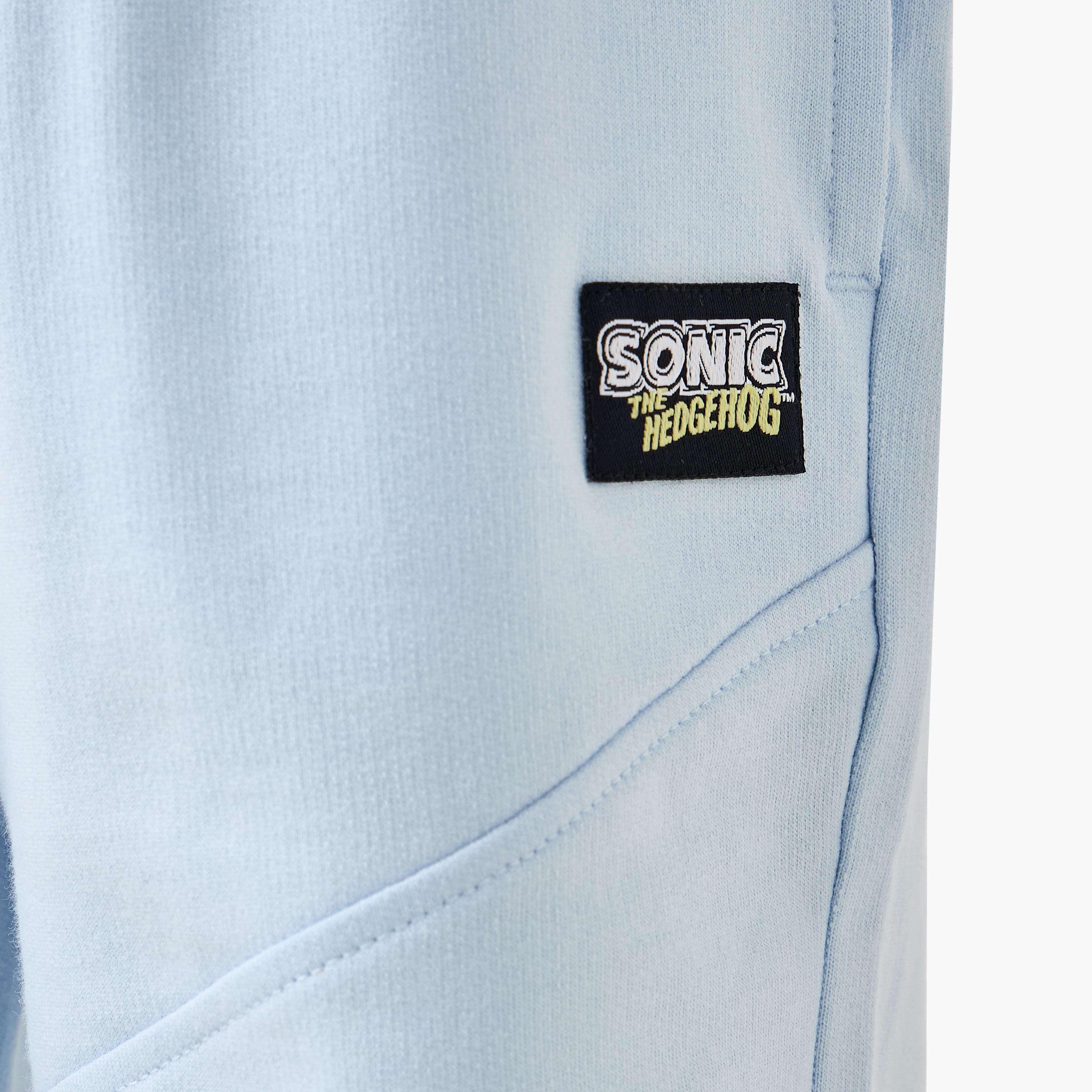 Crew Neck Short Sleeves T-shirt and Shorts Set with Sonic the Hedgehog Print-boys-clothing-setsandcoords-image-6