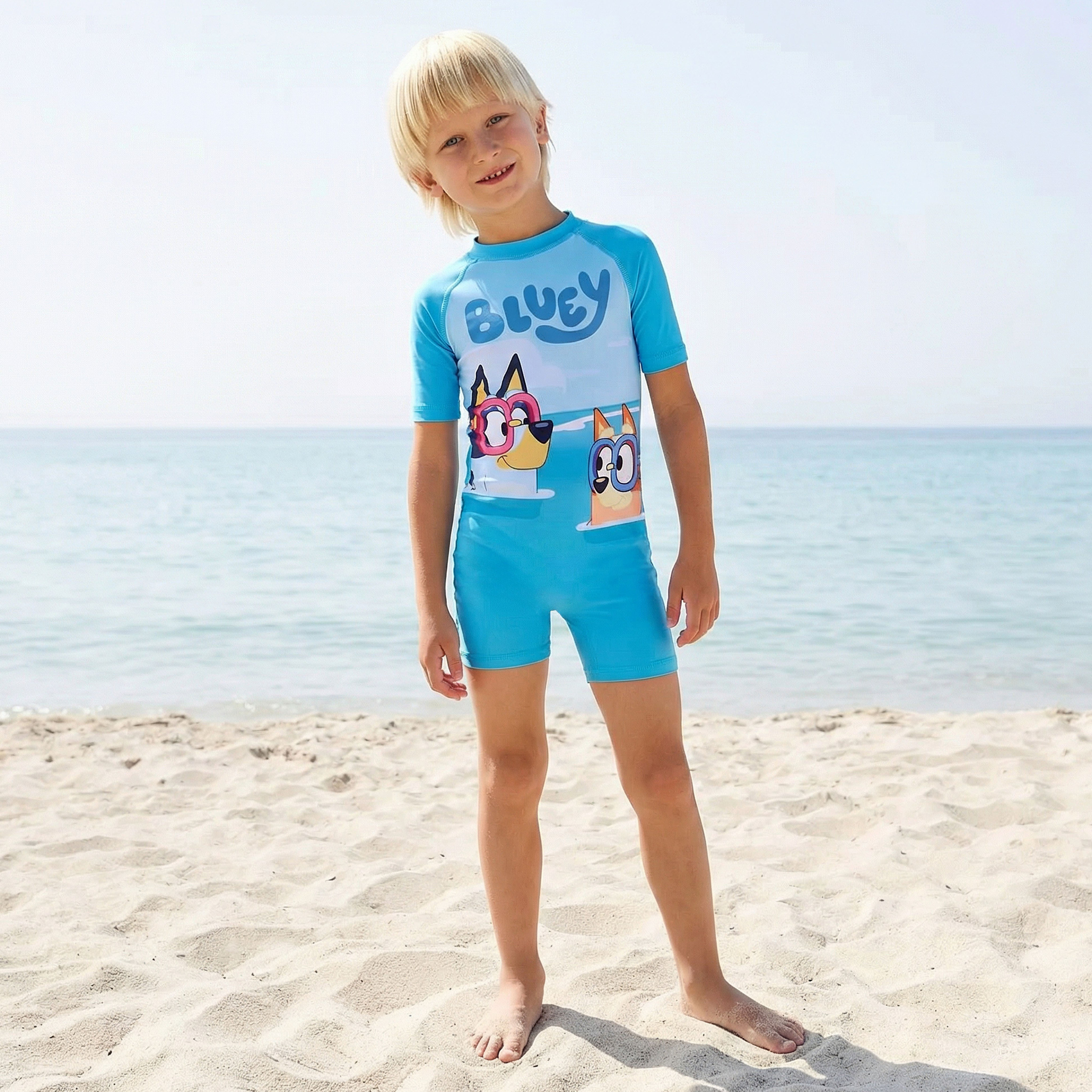 Bluey Boys Raglan Sleeve Swimsuit-boys-clothing-swimwear-image-1