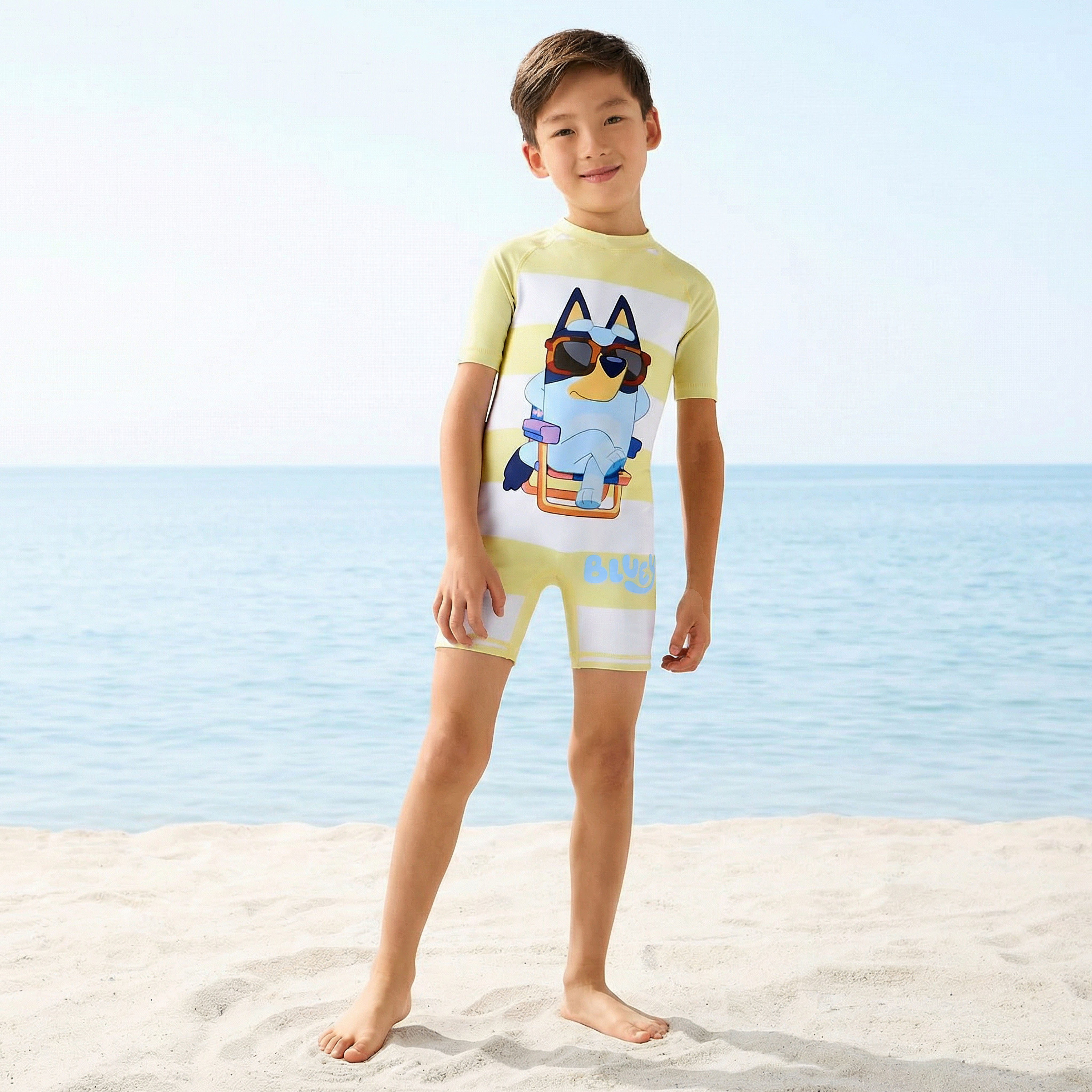 Bluey Boys Raglan Sleeve Swimsuit-boys-clothing-swimwear-image-1