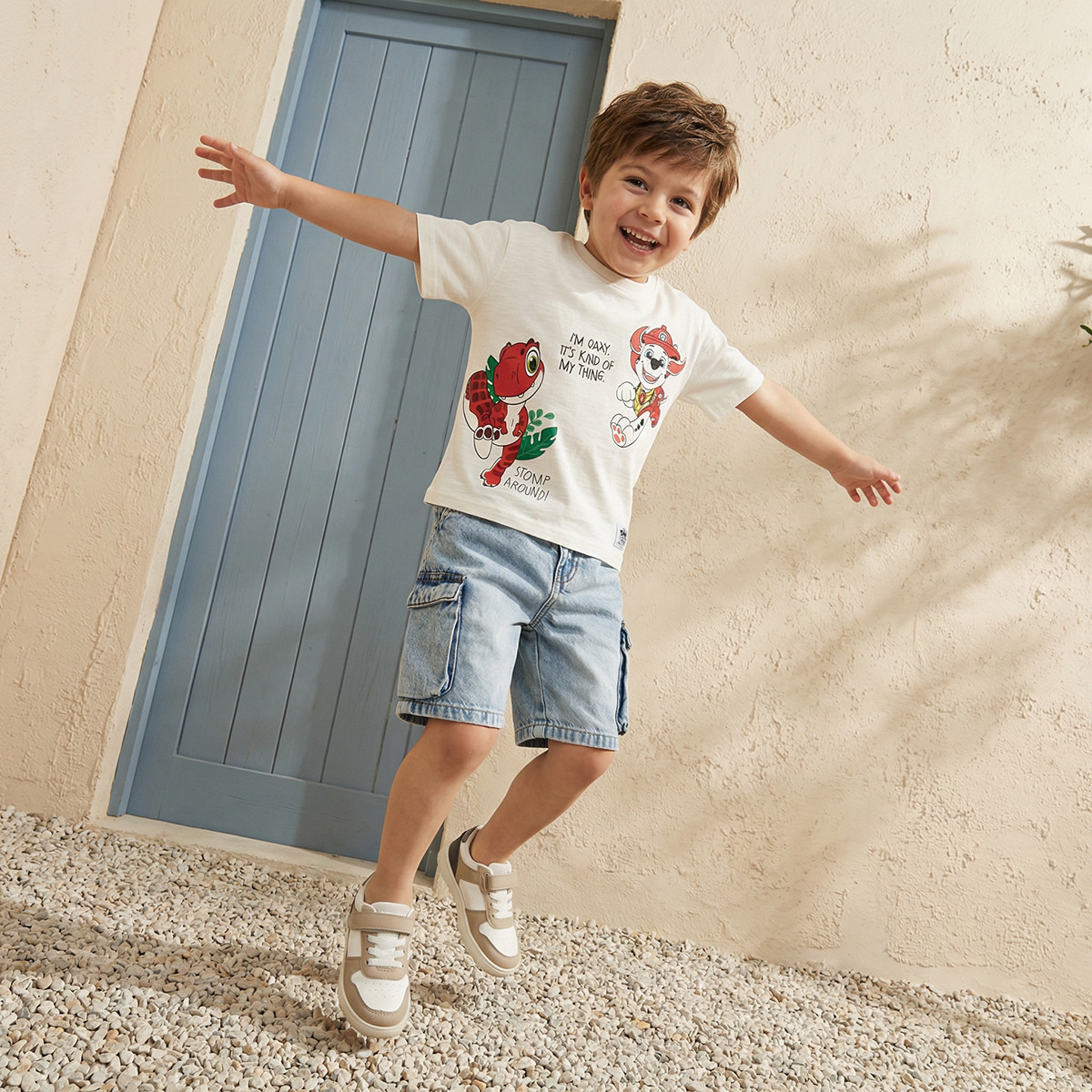Crew Neck Short Sleeves T-shirt with PAW Patrol Print-boys-clothing-tshirtsandpolos-image-5