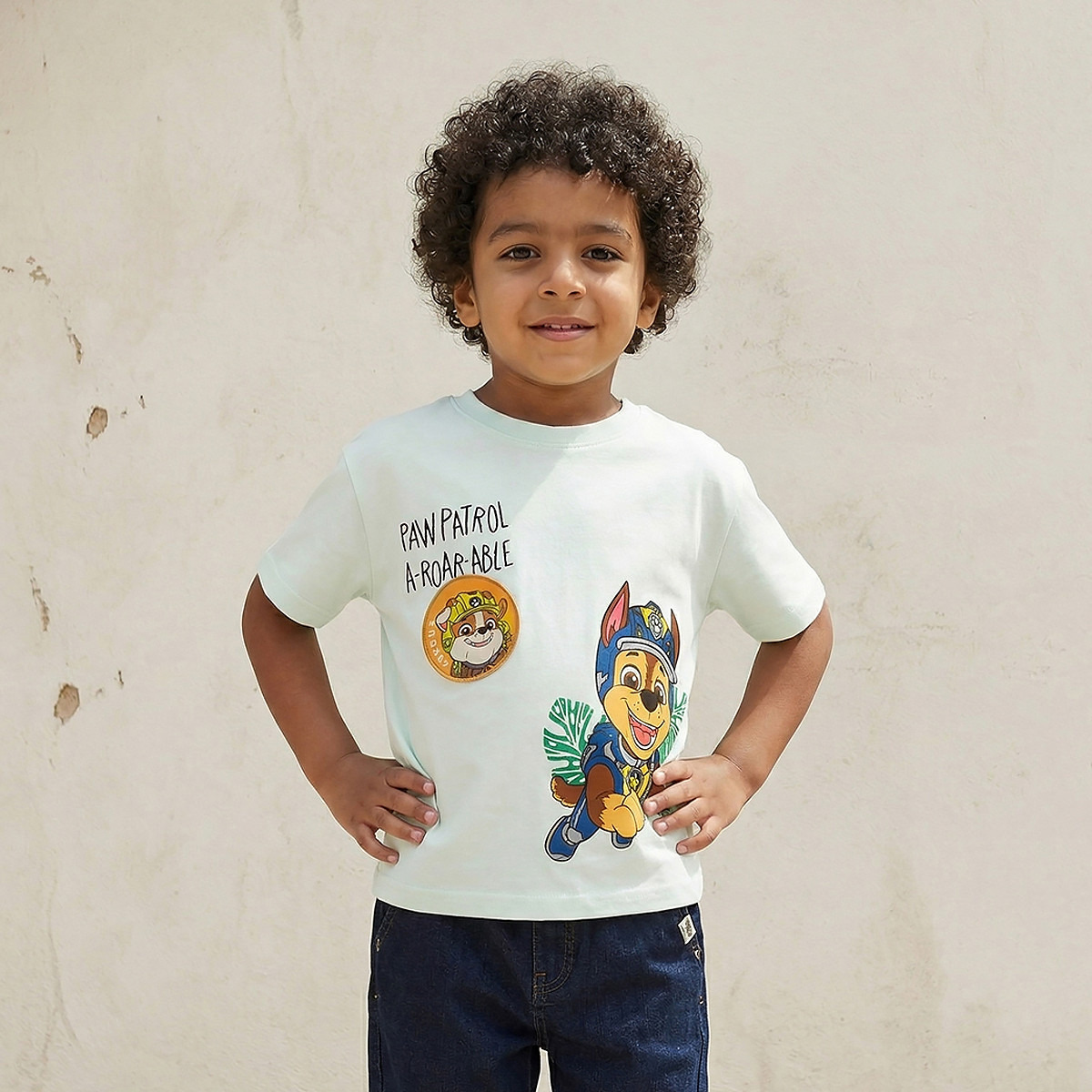 Crew Neck Short Sleeves T-shirt with PAW Patrol Print-boys-clothing-tshirtsandpolos-image-1