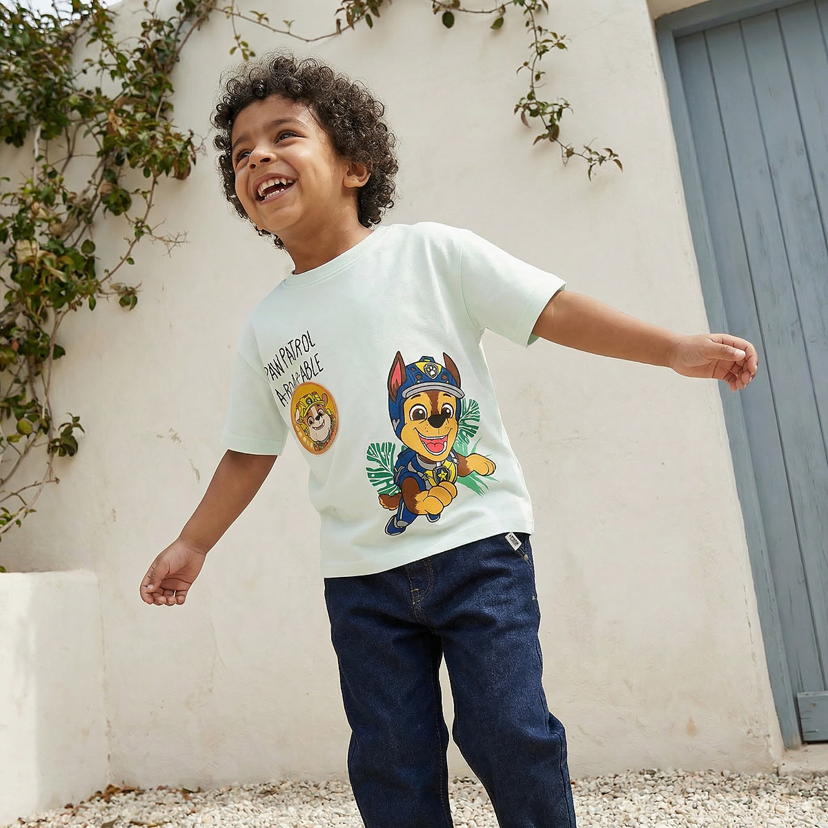 Crew Neck Short Sleeves T-shirt with PAW Patrol Print-boys-clothing-tshirtsandpolos-image-5