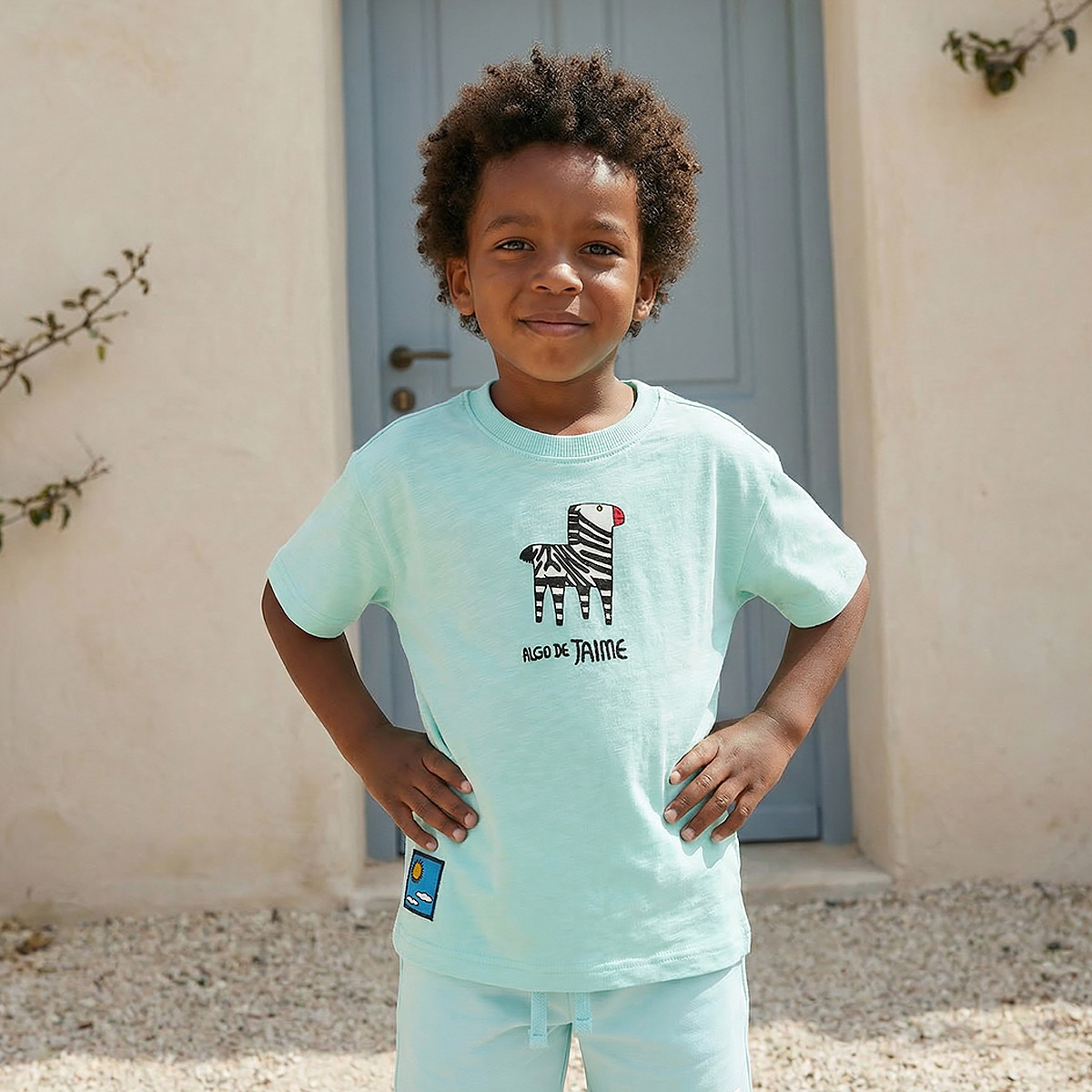 تيشيرت بياقة ضيقة وأكمام قصيرة وطبعات جرافيك من سمينال-boys-clothing-tshirtsandpolos-image-1