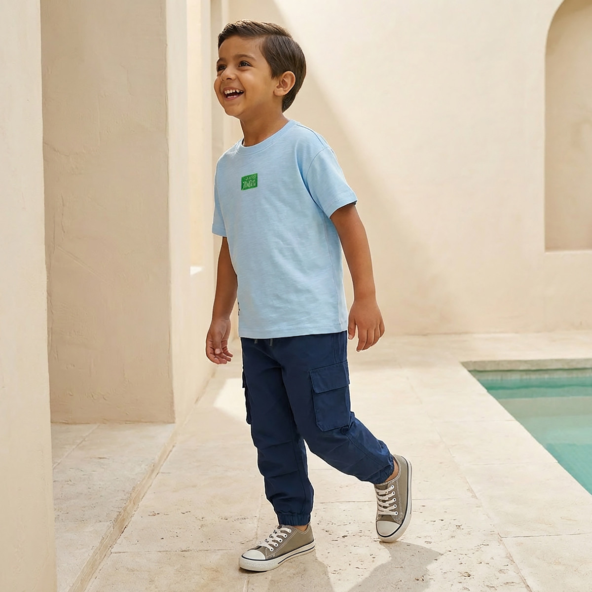 SEMINAL Crew Neck Short Sleeves T-shirt with Landscape Print-boys-clothing-tshirtsandpolos-image-2