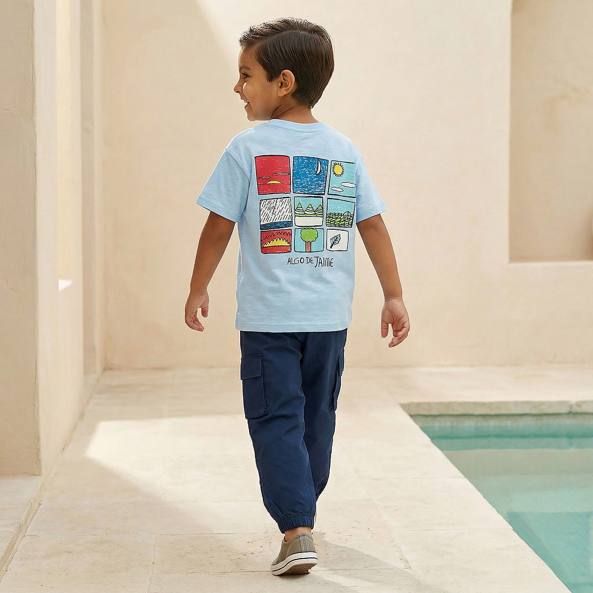 SEMINAL Crew Neck Short Sleeves T-shirt with Landscape Print-boys-clothing-tshirtsandpolos-image-3