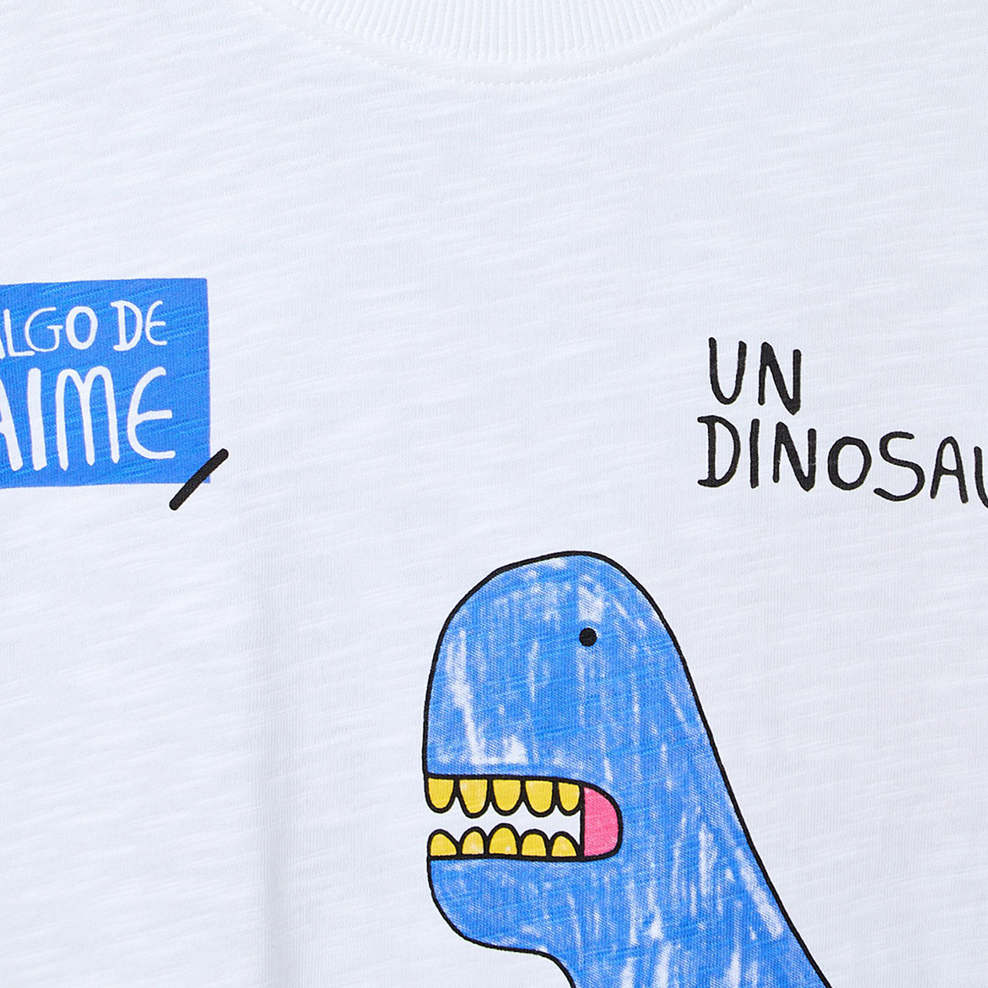 Seminal Crew Neck Short Sleeve T-shirt and Shorts Set with Dinosaur Print-baby-boys-clothing-setsandcoords-image-5