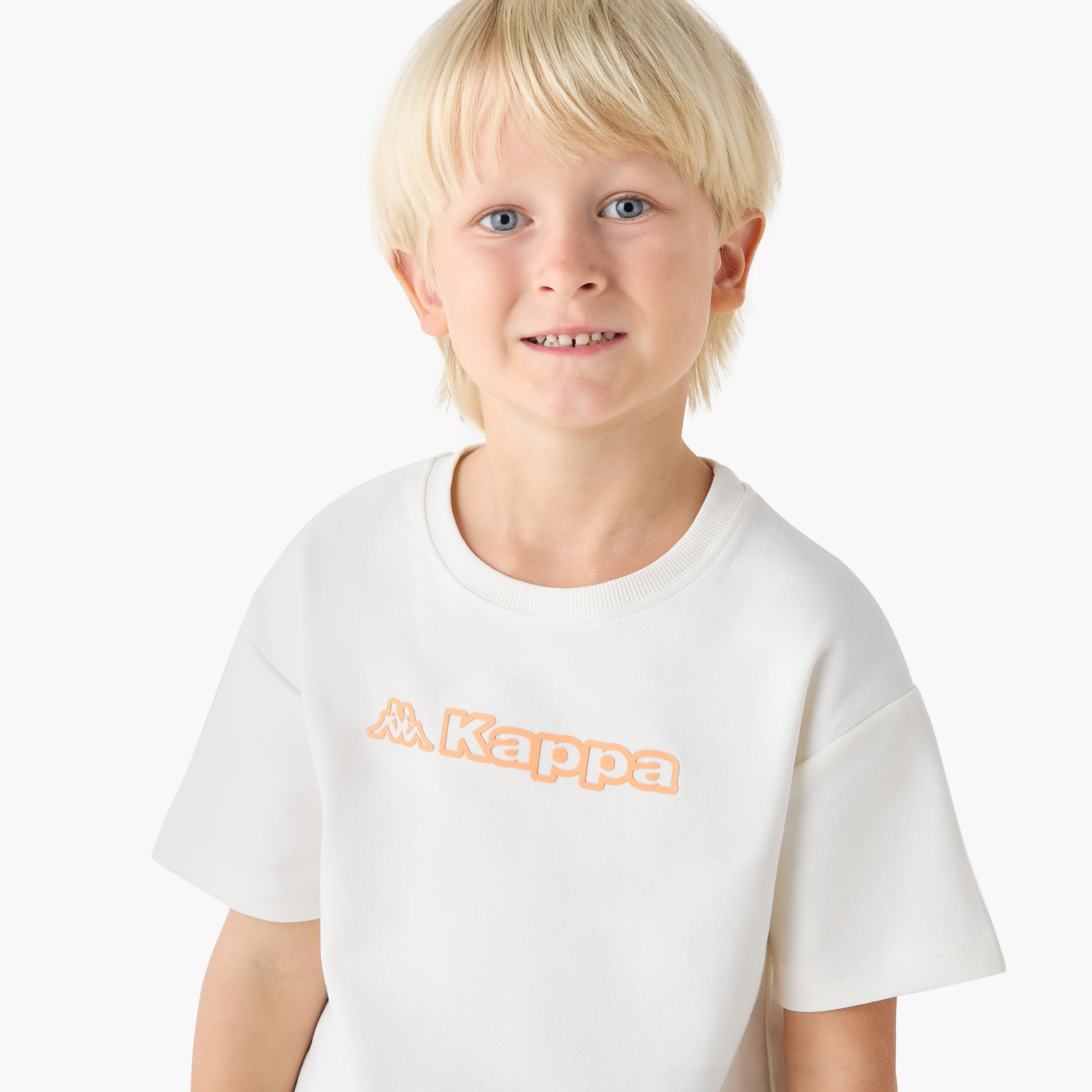 تيشيرت بطبعات جرافيك وياقة مستديرة وأكمام قصيرة من كابا-boys-clothing-sportswear-tops-image-2