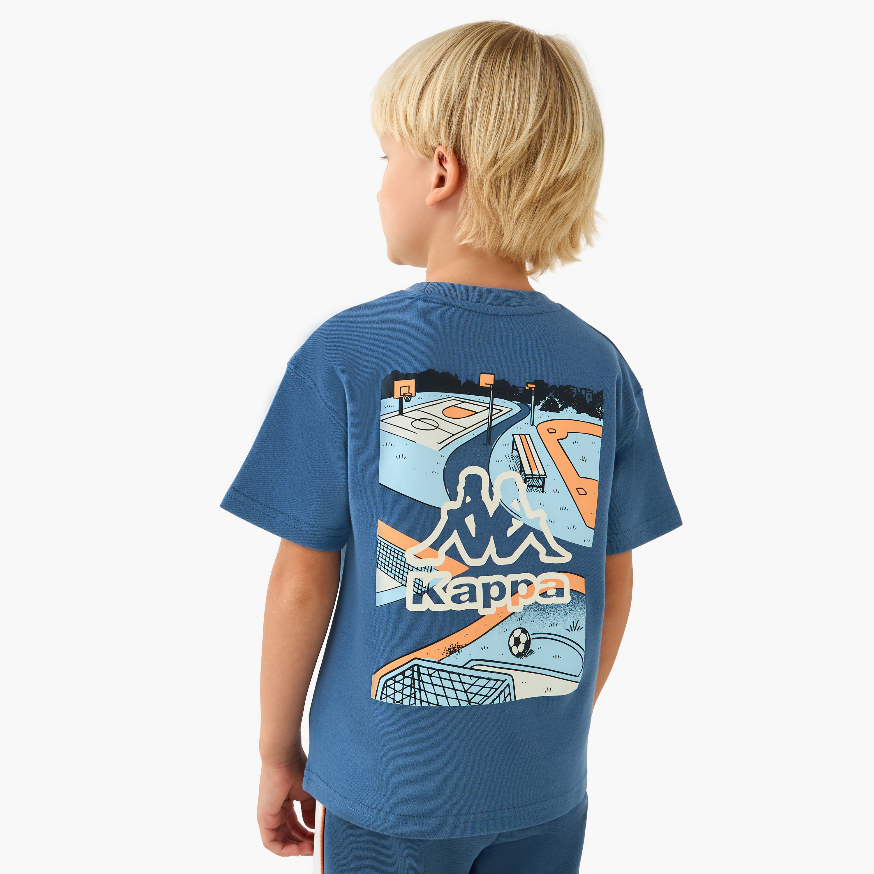 Kappa Crew Neck Short Sleeve T-shirt with Graphic Print-boys-clothing-sportswear-tops-image-1