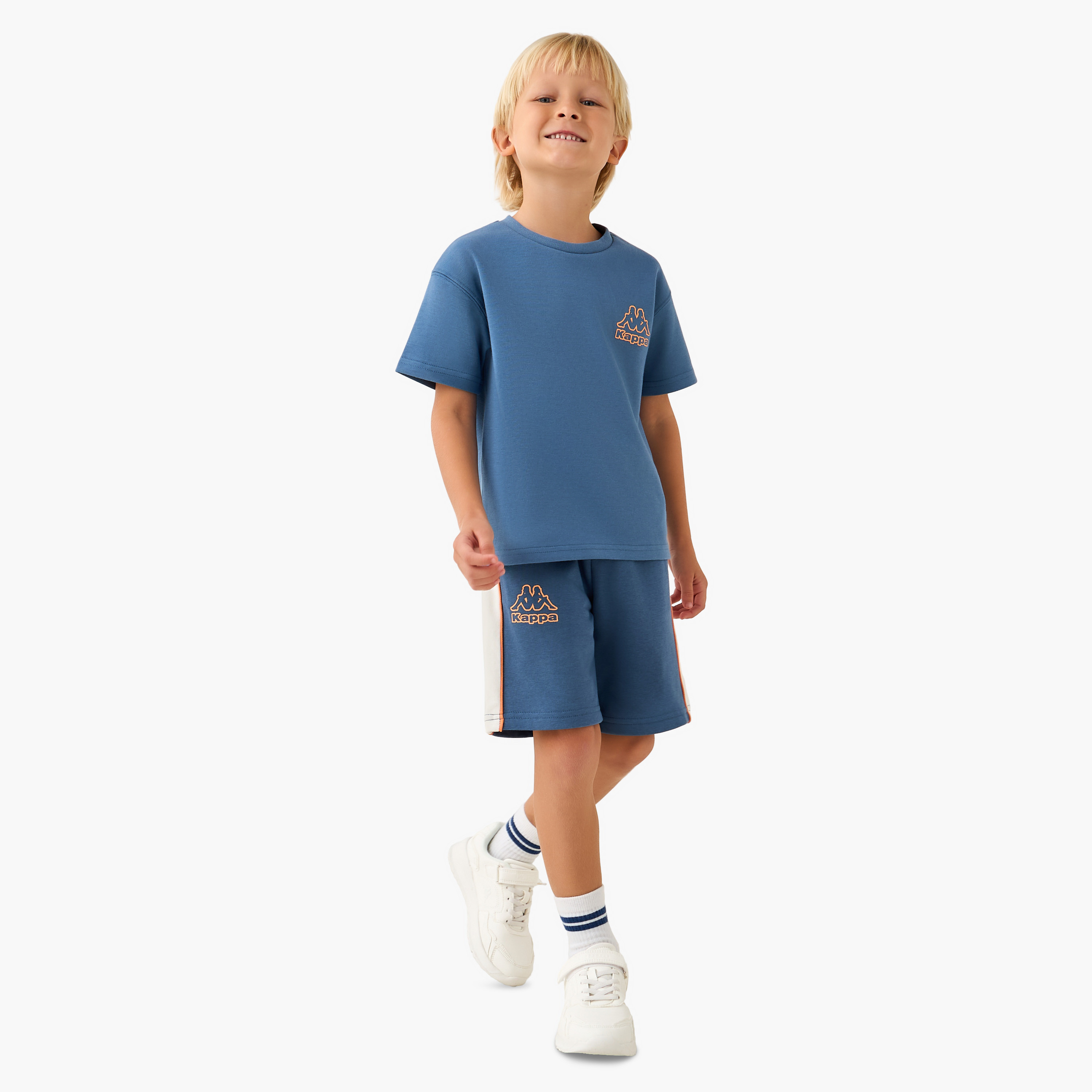 Kappa Crew Neck Short Sleeve T-shirt with Graphic Print-boys-clothing-sportswear-tops-image-2