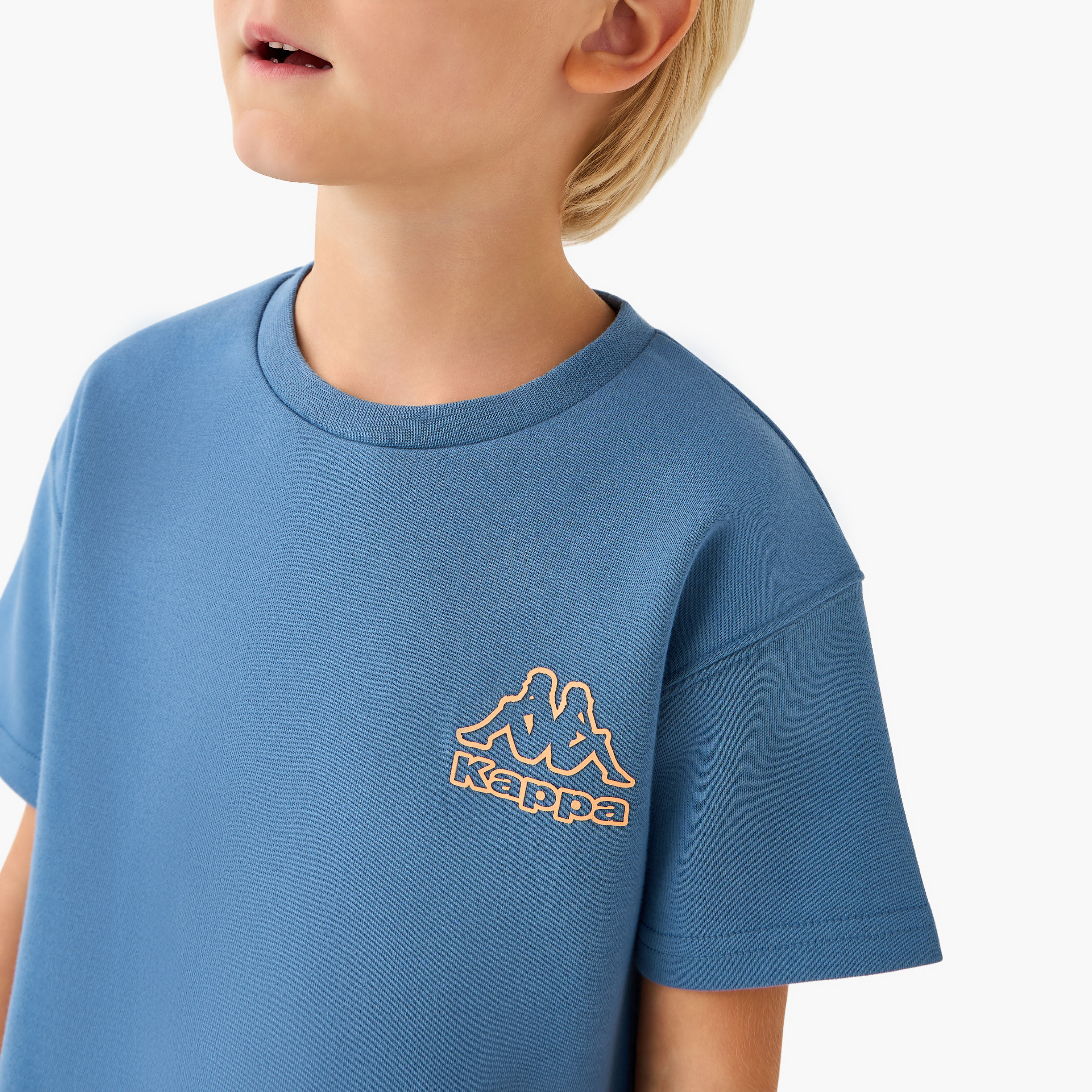 Kappa Crew Neck Short Sleeve T-shirt with Graphic Print-boys-clothing-sportswear-tops-image-4