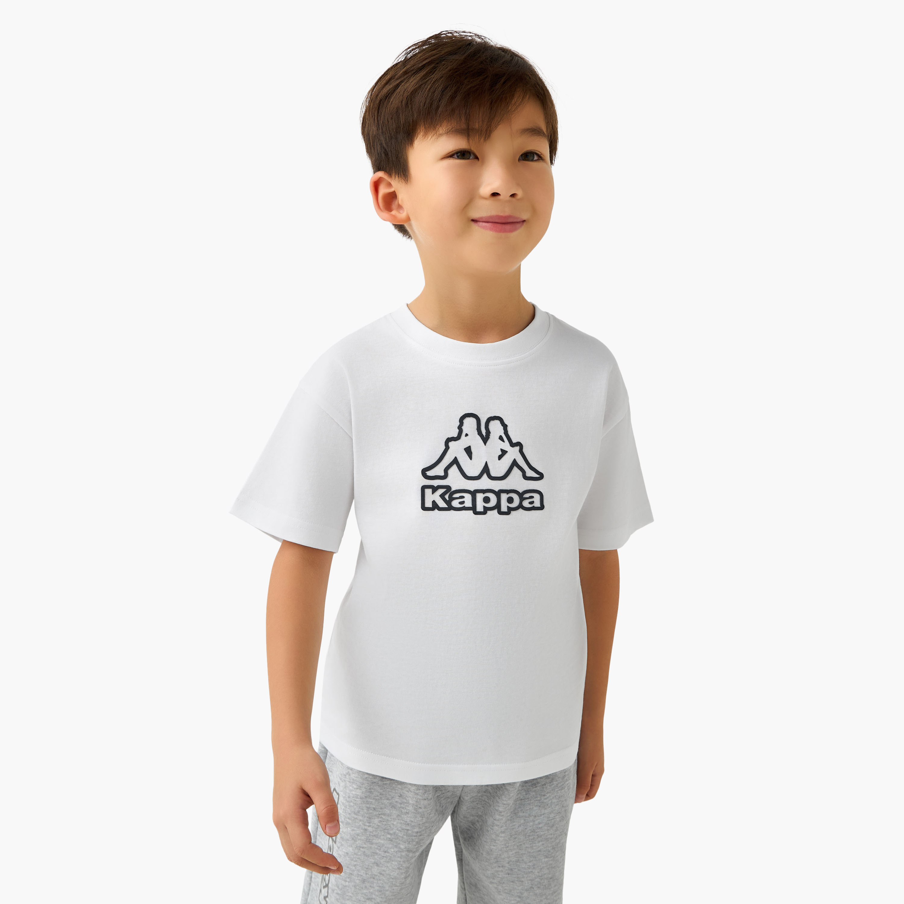 Kappa Crew Neck Short Sleeves T-shirt with Logo Print-boys-clothing-tshirtsandpolos-image-1