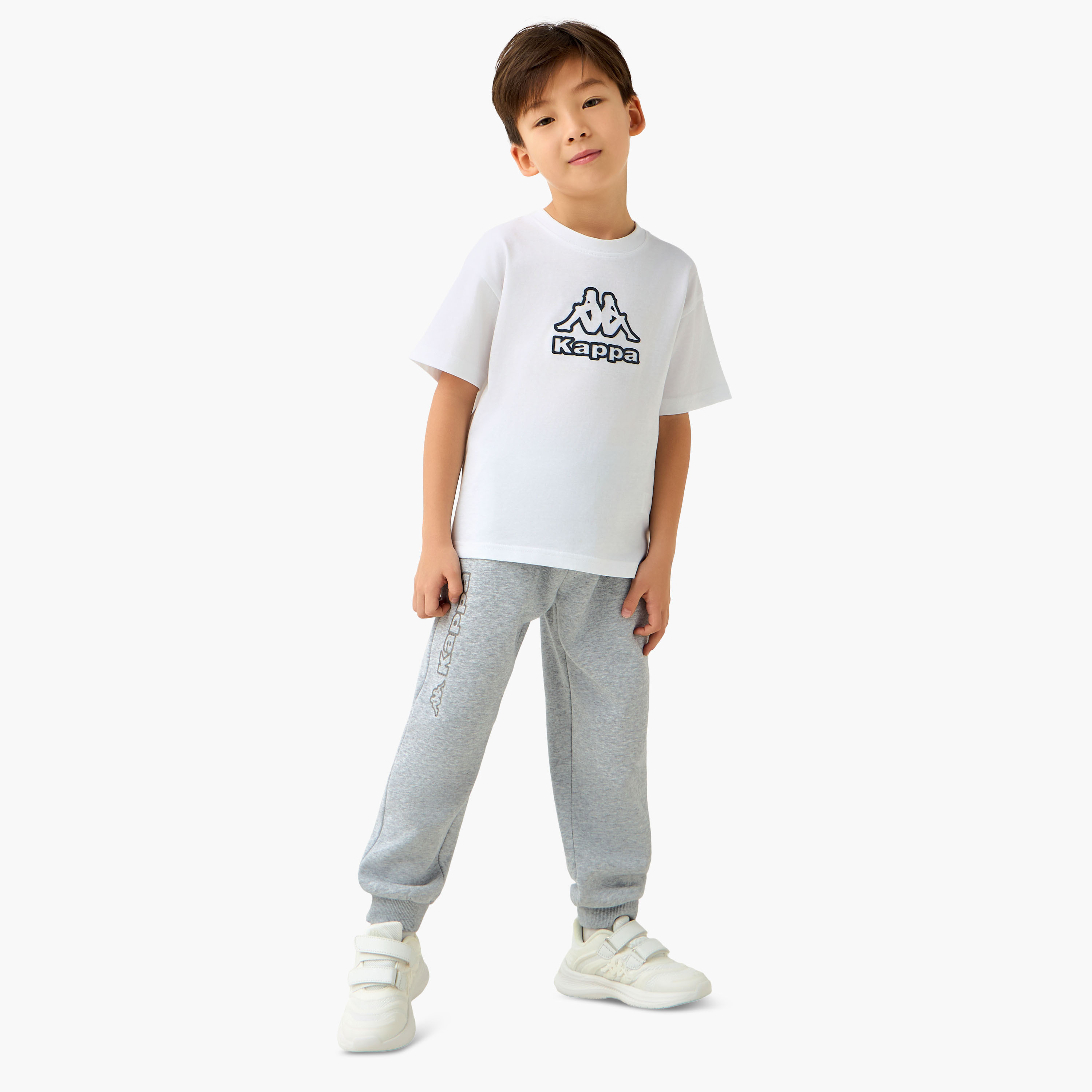 Kappa Crew Neck Short Sleeves T-shirt with Logo Print-boys-clothing-tshirtsandpolos-image-2