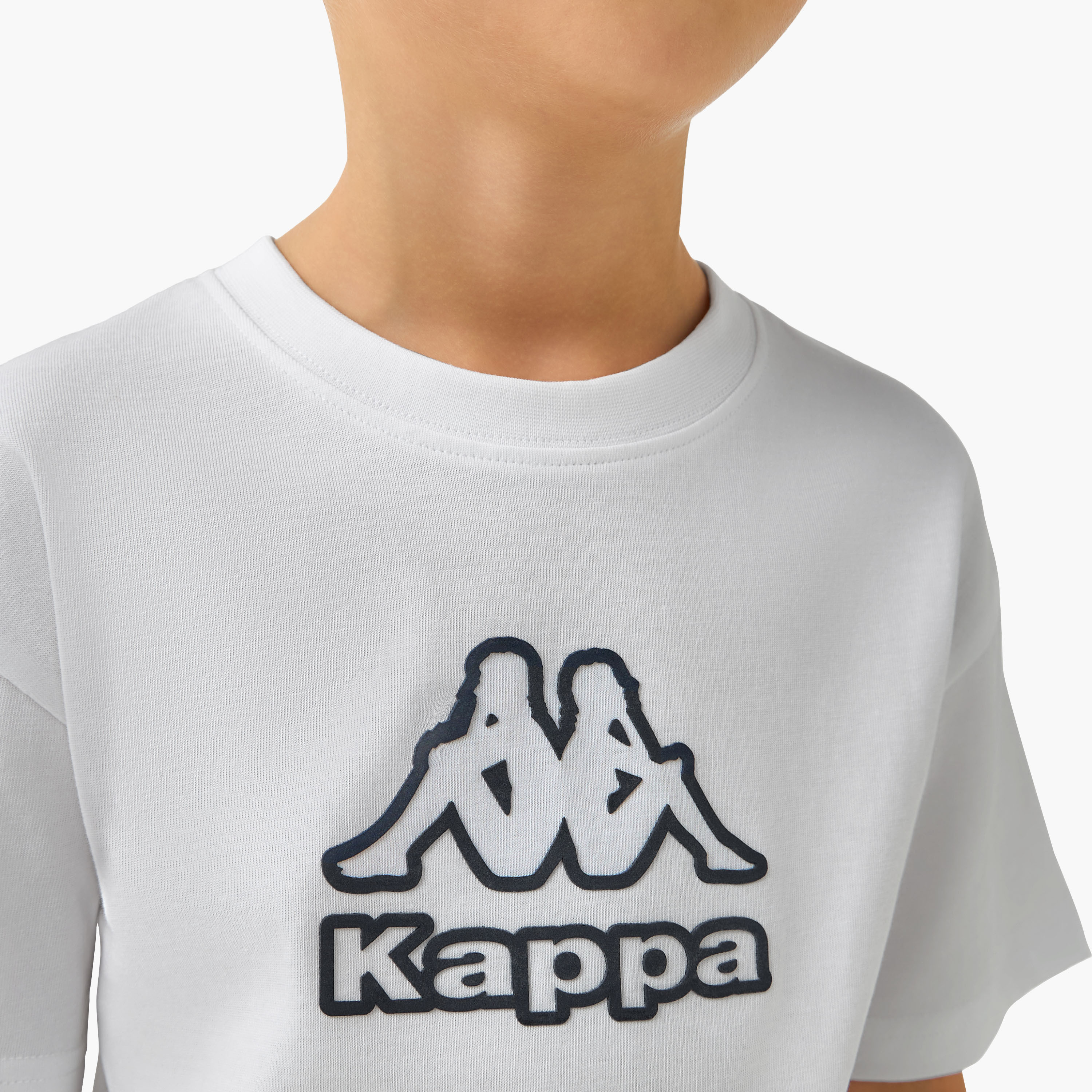 Kappa Crew Neck Short Sleeves T-shirt with Logo Print-boys-clothing-tshirtsandpolos-image-4