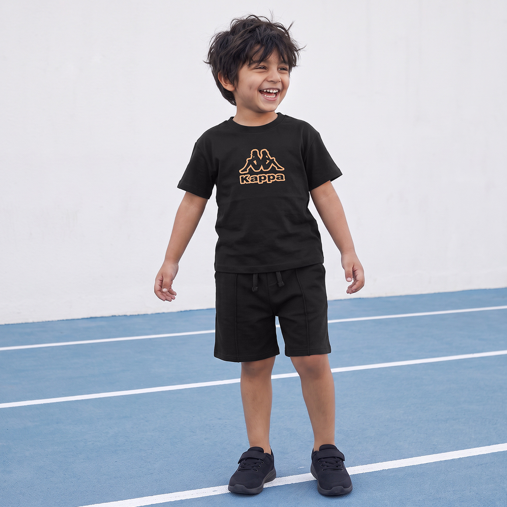 Kappa Crew Neck Short Sleeves T-shirt with Logo Print-sports-boys-clothing-tops-image-1