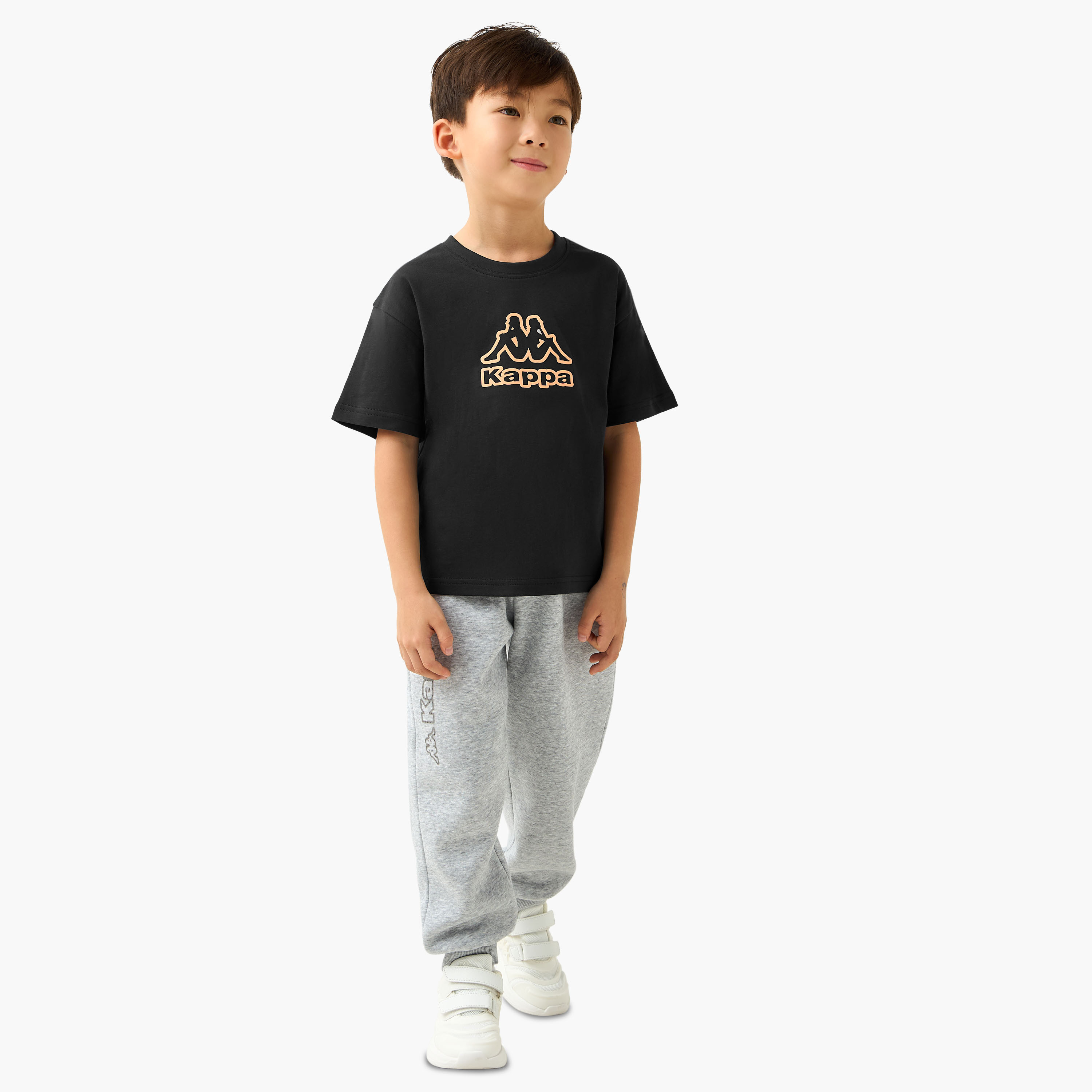 Kappa Crew Neck Short Sleeve T-shirt with Logo Print-boys-clothing-tshirtsandpolos-image-2