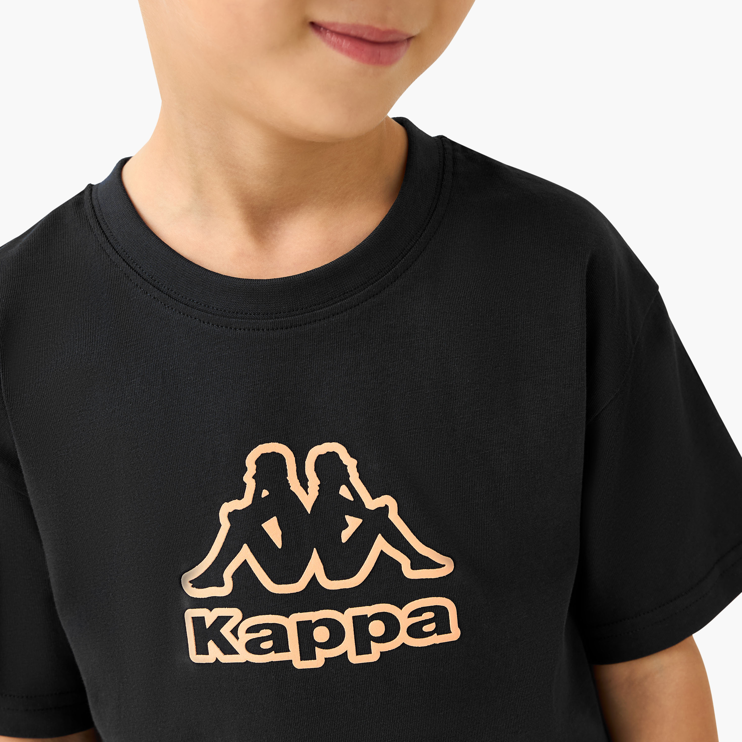 Kappa Crew Neck Short Sleeve T-shirt with Logo Print-boys-clothing-tshirtsandpolos-image-4