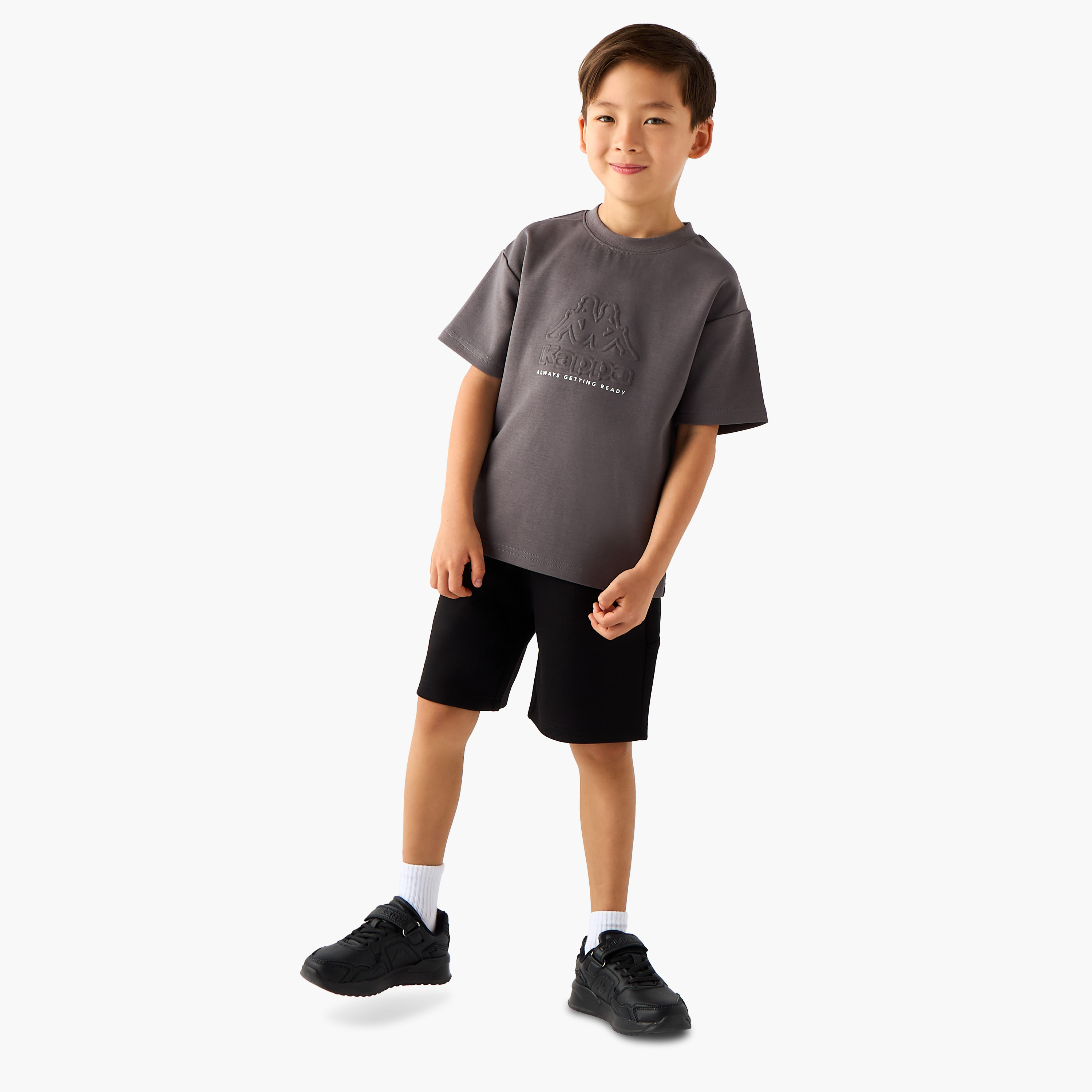 Kappa Crew Neck Short Sleeves T-shirt with Embossed Logo-boys-clothing-tshirtsandpolos-image-2