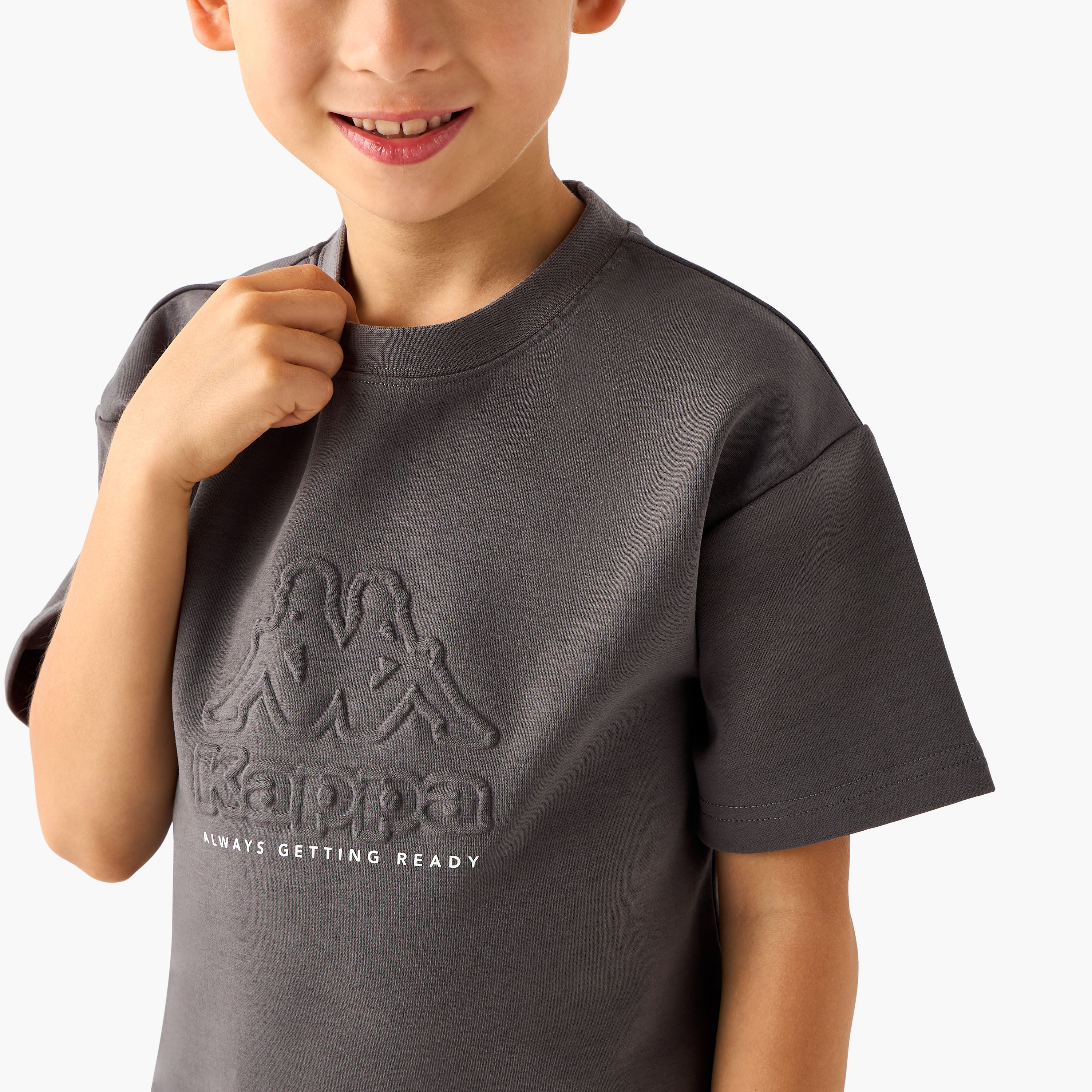 Kappa Crew Neck Short Sleeves T-shirt with Embossed Logo-boys-clothing-tshirtsandpolos-image-4