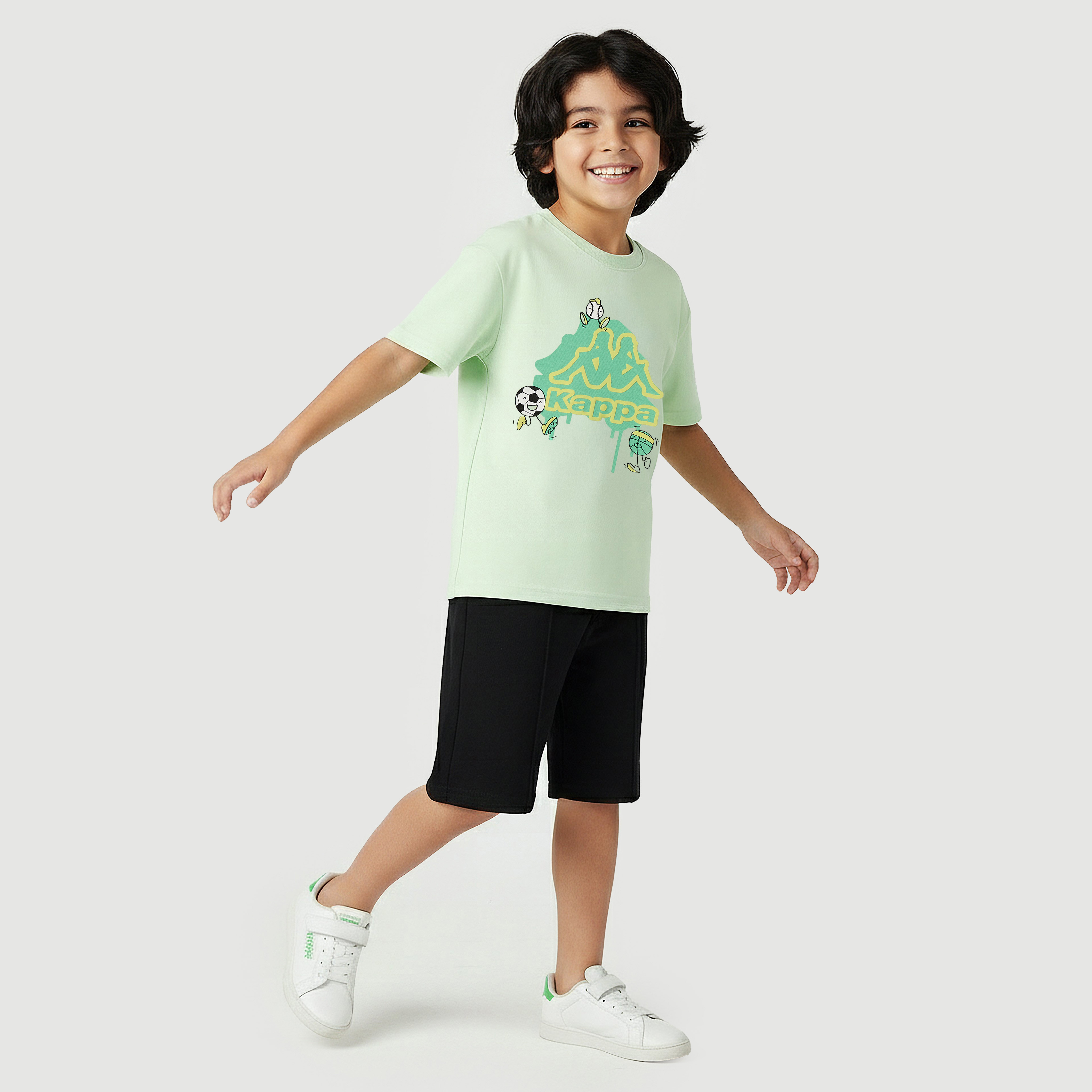 Kappa Crew Neck Short Sleeves T-shirt with Graphic Print-boys-clothing-sportswear-tops-image-2