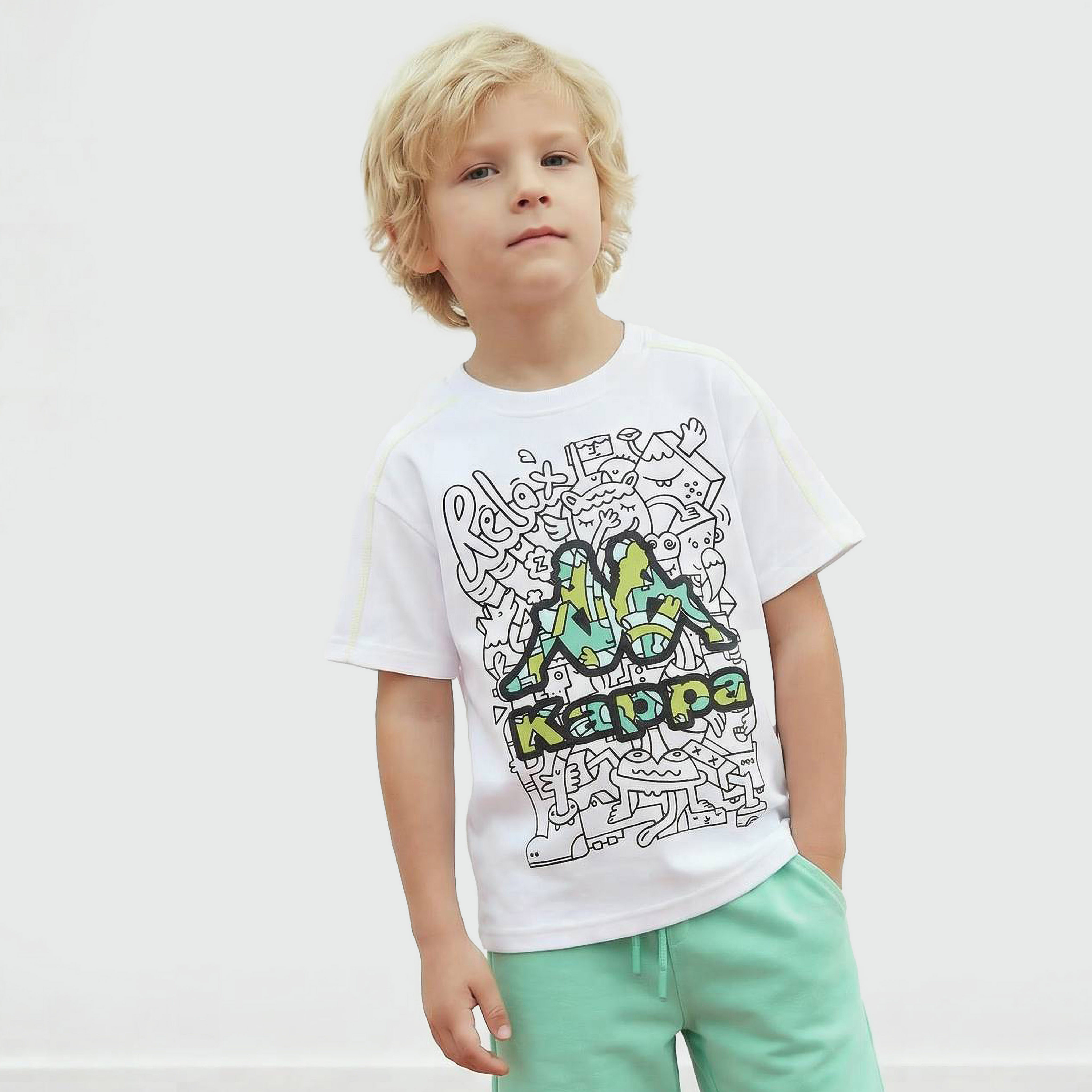 Kappa Crew Neck Short Sleeves T-shirt with Logo Graphic Print-boys-clothing-tshirtsandpolos-image-1