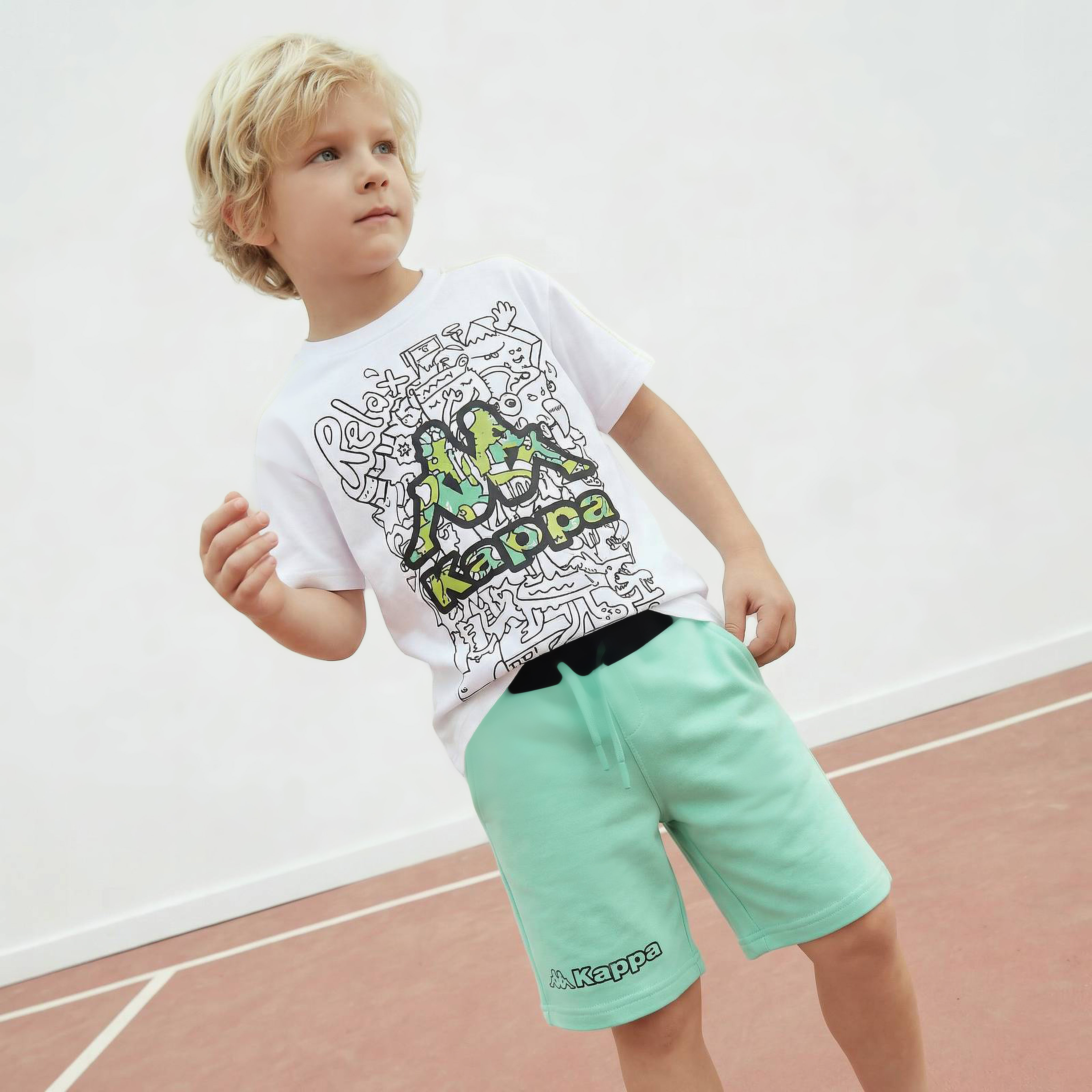 Kappa Crew Neck Short Sleeves T-shirt with Logo Graphic Print-boys-clothing-tshirtsandpolos-image-2