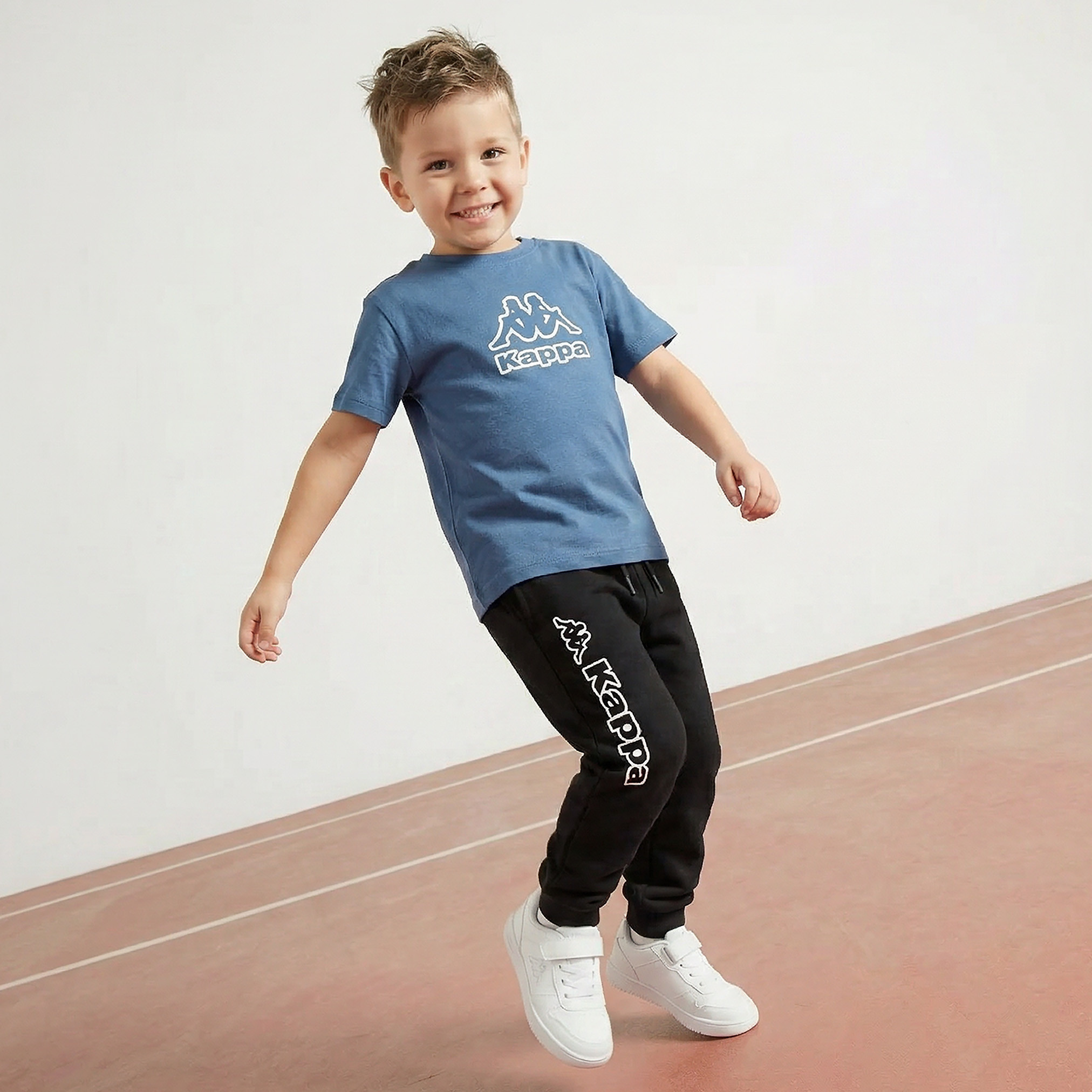 Kappa Elasticated Drawstring Waist Joggers with Logo Print-boys-clothing-bottoms-joggersandtrackpants-image-5