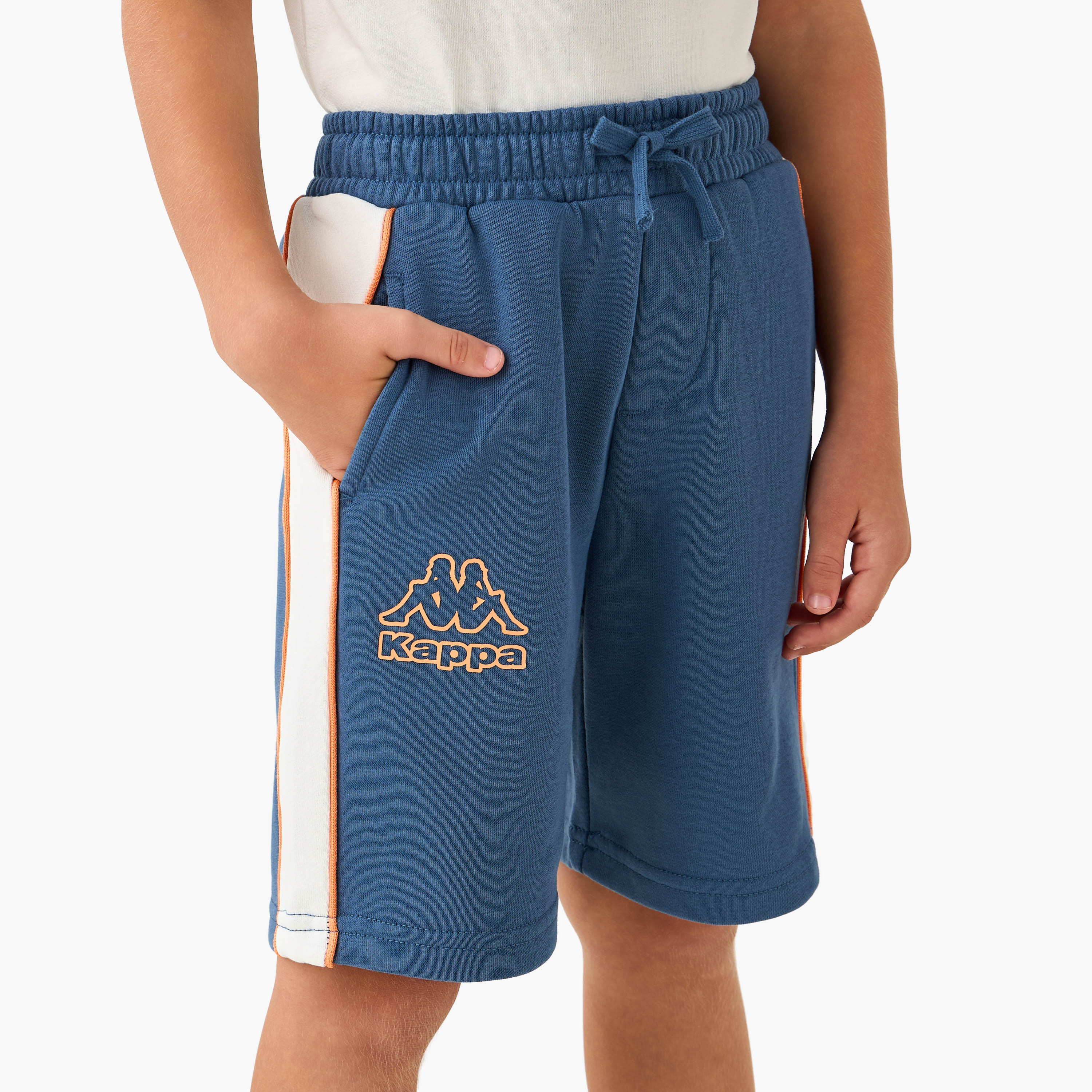 Kappa Crew Neck Raglan Sleeves T-shirt and Shorts Set with Print-baby-boys-clothing-setsandcoords-image-3