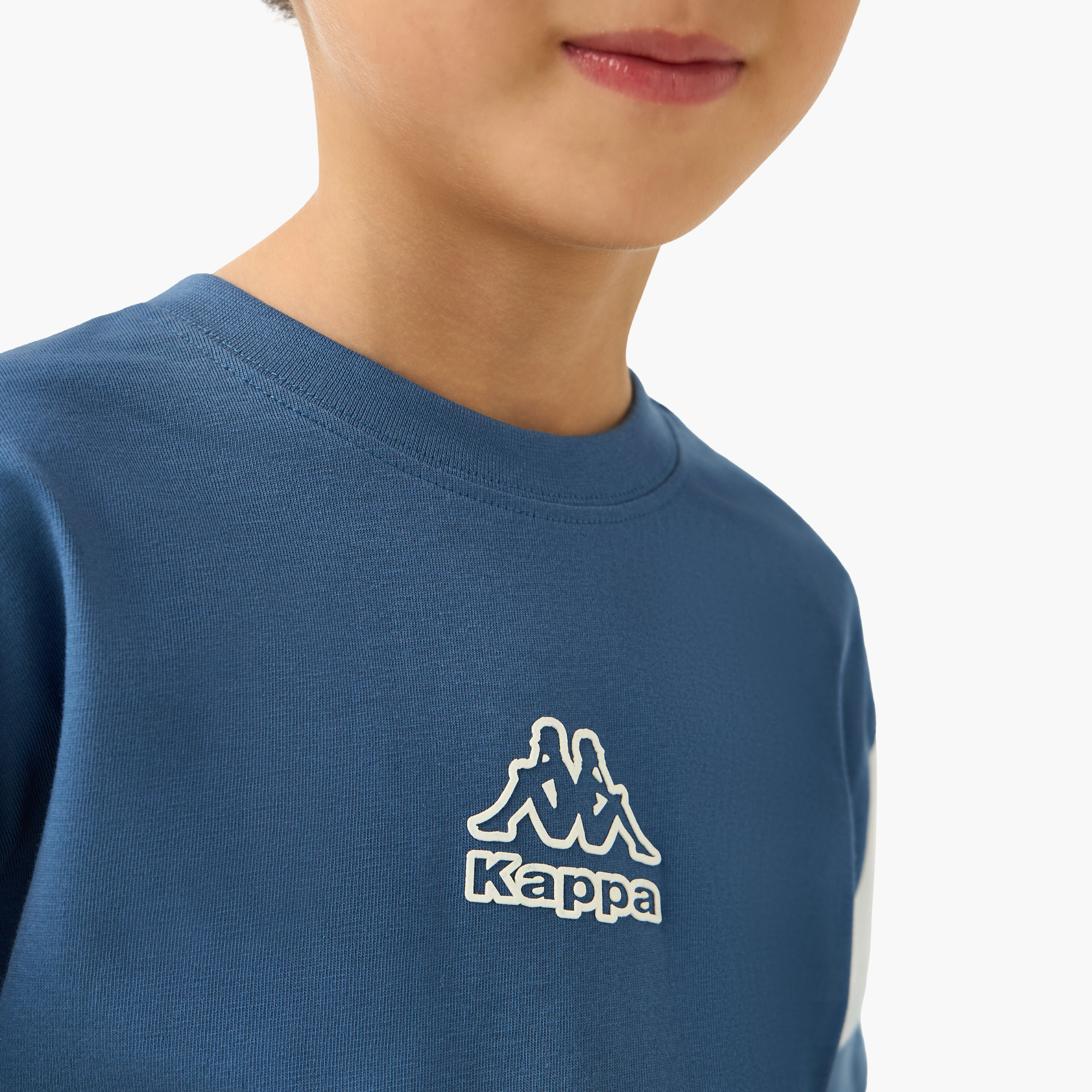 Kappa Crew Neck Short Sleeves T-shirt and Shorts Set with Logo Print-baby-boys-clothing-setsandcoords-image-5