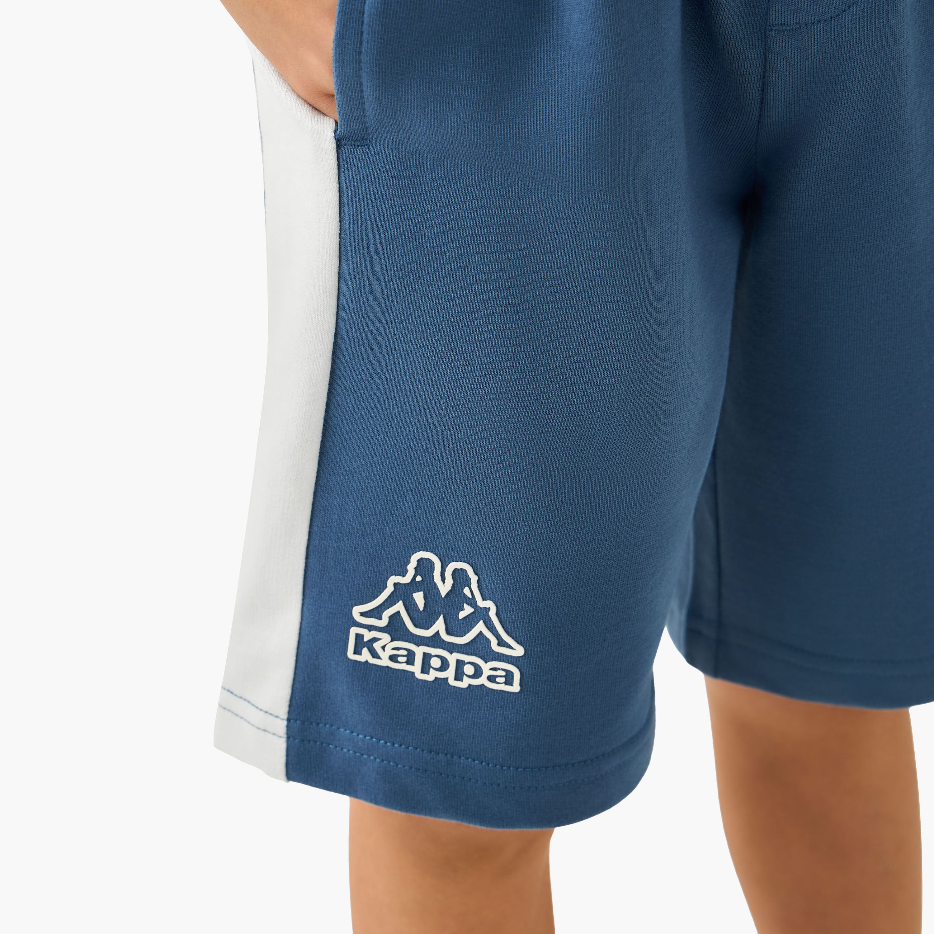 Kappa Crew Neck Short Sleeves T-shirt and Shorts Set with Logo Print-baby-boys-clothing-setsandcoords-image-6
