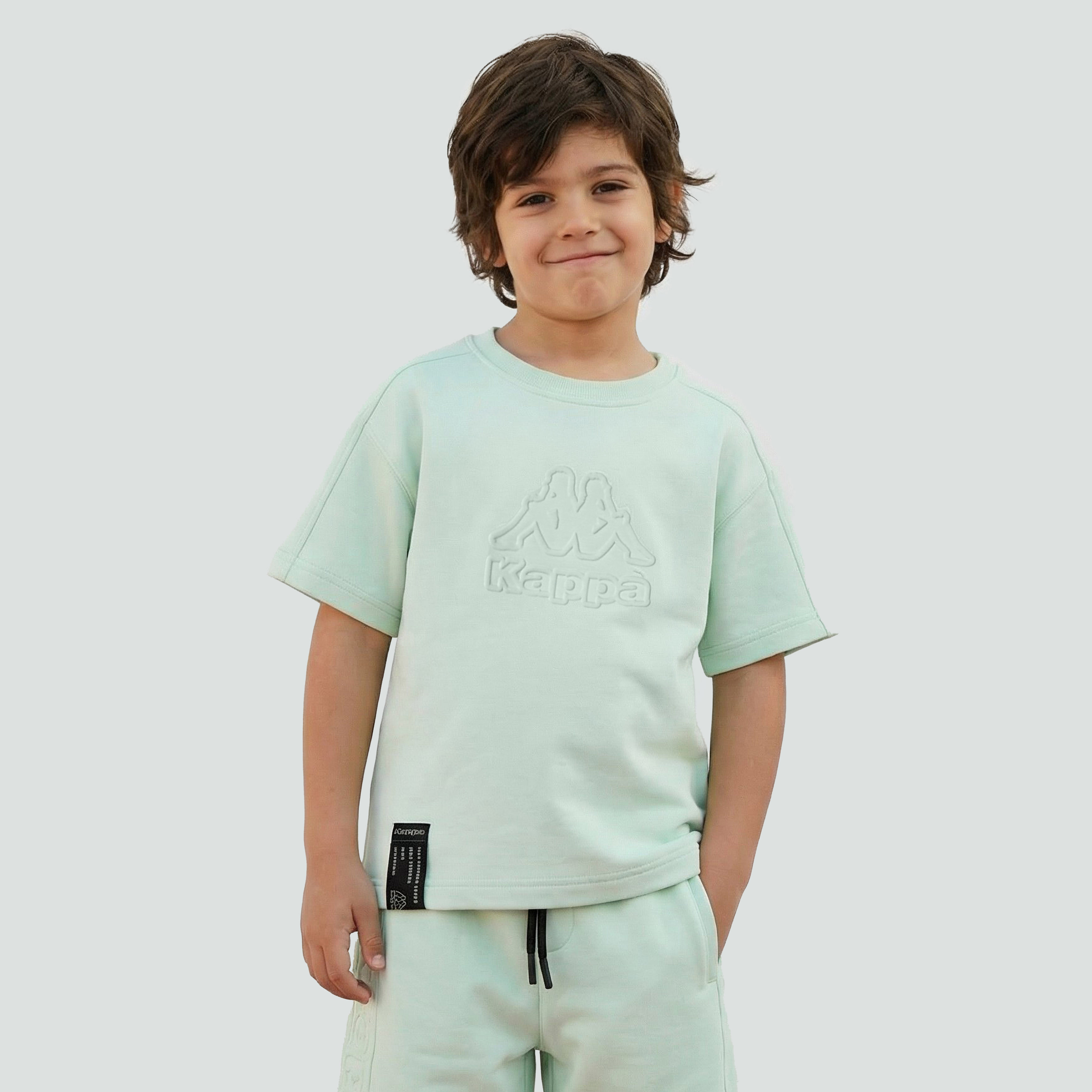 Kappa Crew Neck Short Sleeves T-shirt and Shorts Set with Embossed Logo-baby-girls-clothing-setsandcoords-image-2
