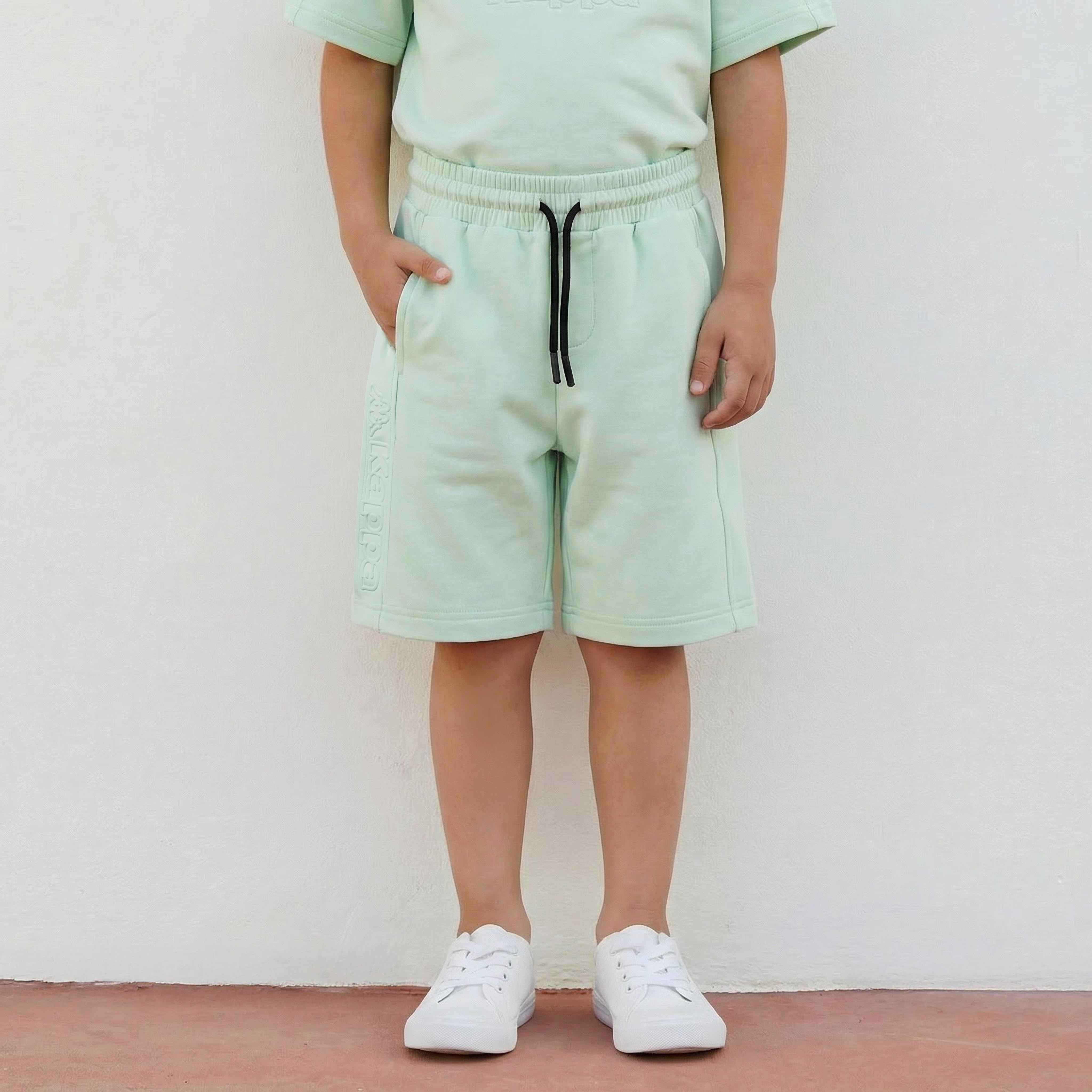 Kappa Crew Neck Short Sleeves T-shirt and Shorts Set with Embossed Logo-baby-girls-clothing-setsandcoords-image-3