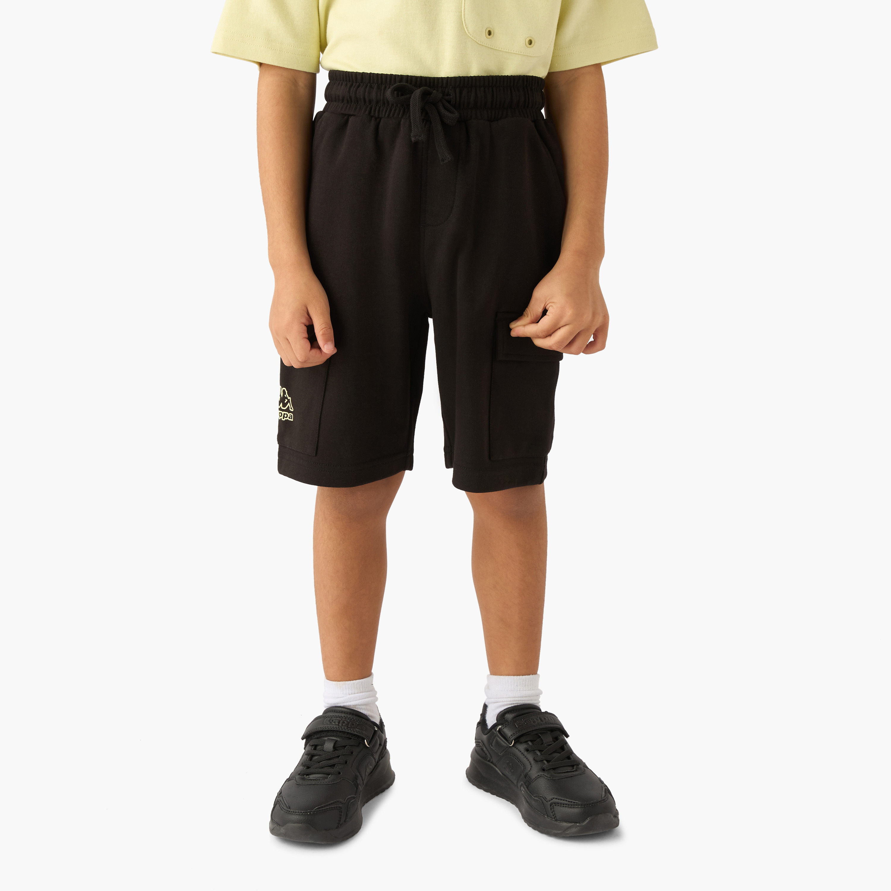 Kappa Crew Neck Short Sleeves T-shirt and Shorts Set with Chest Pocket-boys-clothing-sportswear-sets-image-3