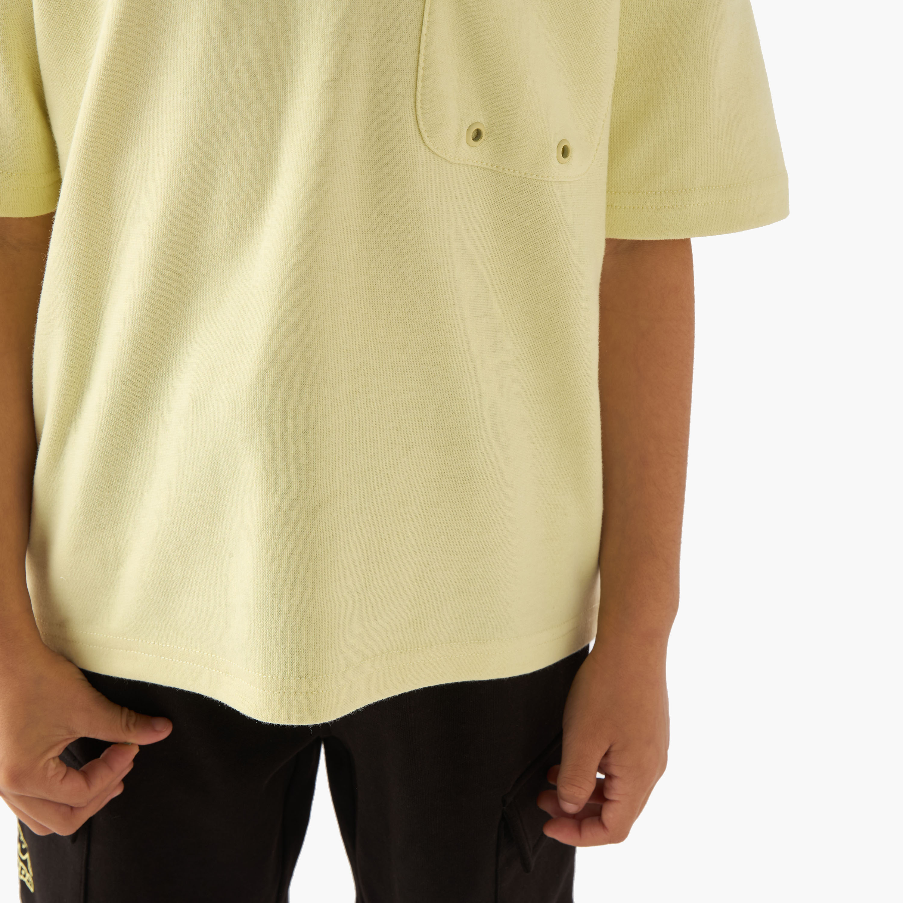 Kappa Crew Neck Short Sleeves T-shirt and Shorts Set with Chest Pocket-boys-clothing-sportswear-sets-image-5