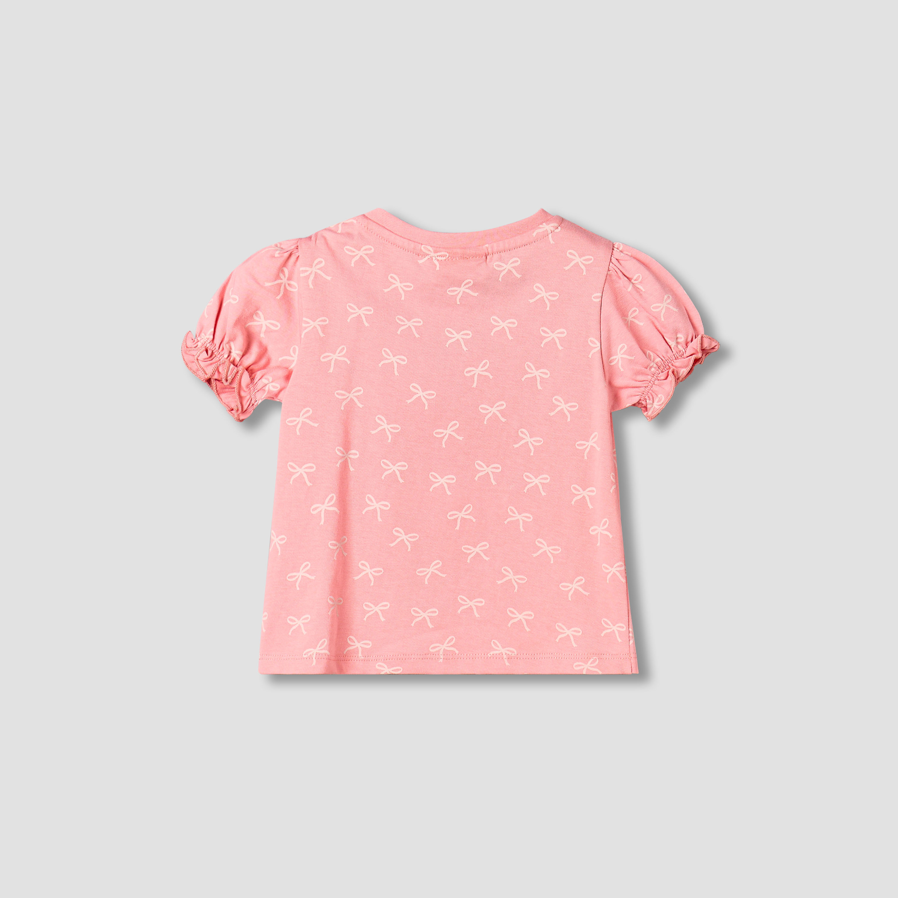 تيشيرت بياقة ضيقة وأكمام قصيرة وطبعات زهرية من جونيورز-baby-girls-clothing-tshirts-image-3