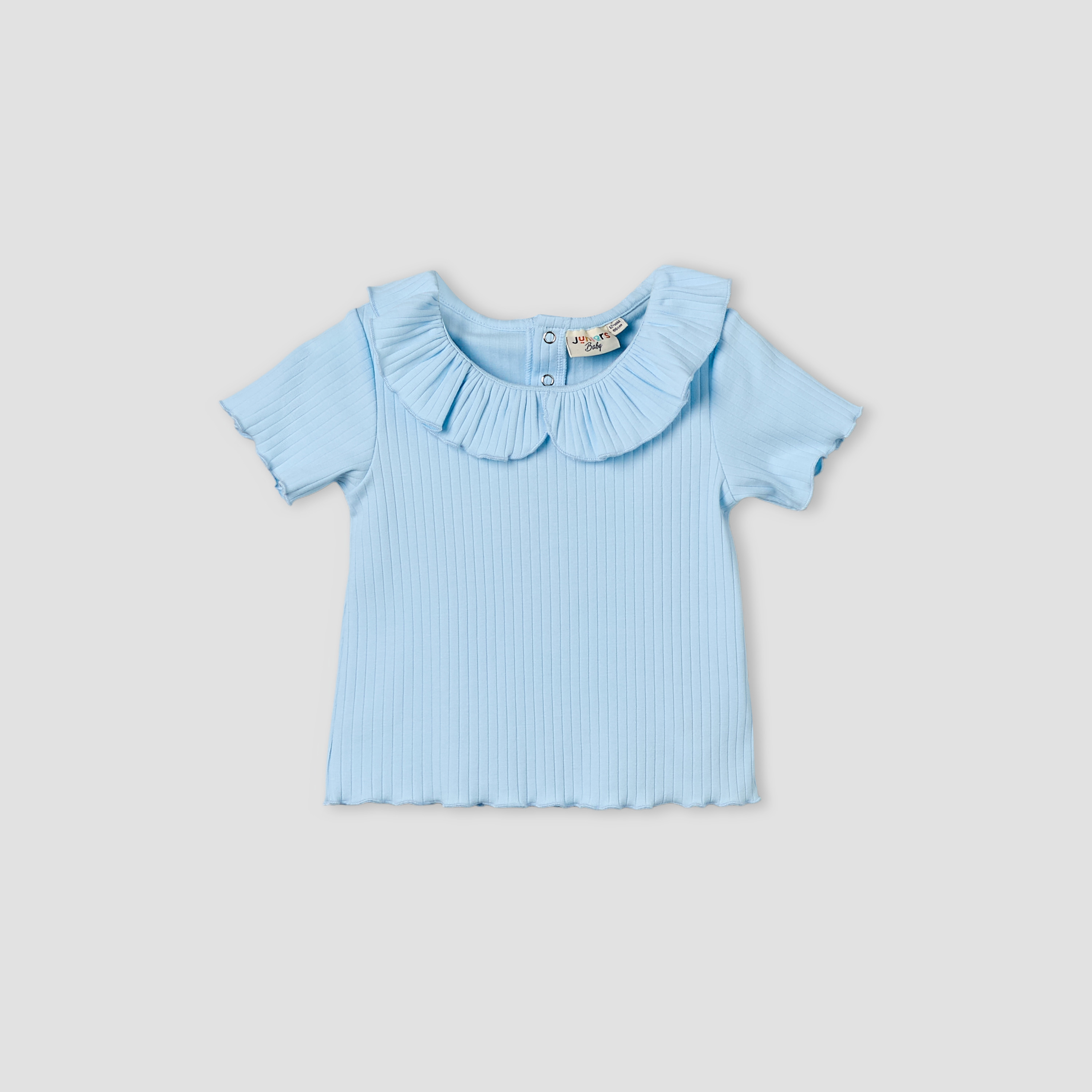 Pack of 3 Juniors Crew Neck Short Sleeves T-shirt with Bunny Print-baby-girls-clothing-tshirts-image-3