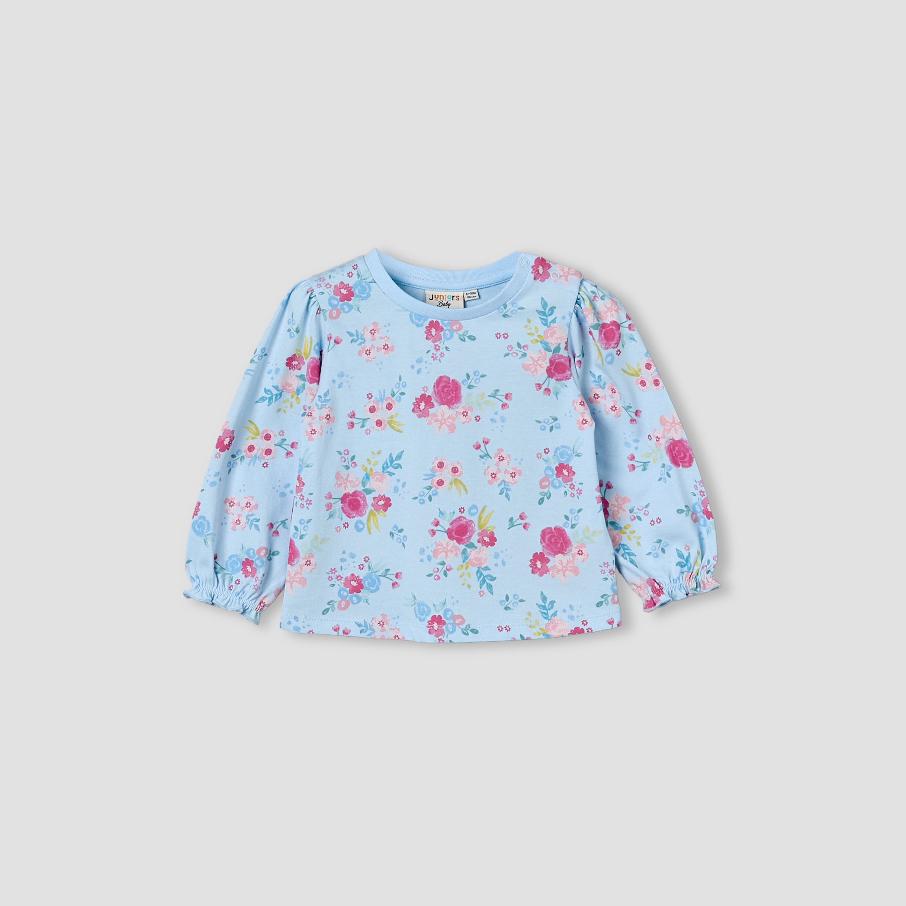 Pack of 3 Juniors Crew Neck Long Sleeves T-shirt with Assorted Design-baby-girls-clothing-tshirts-image-3