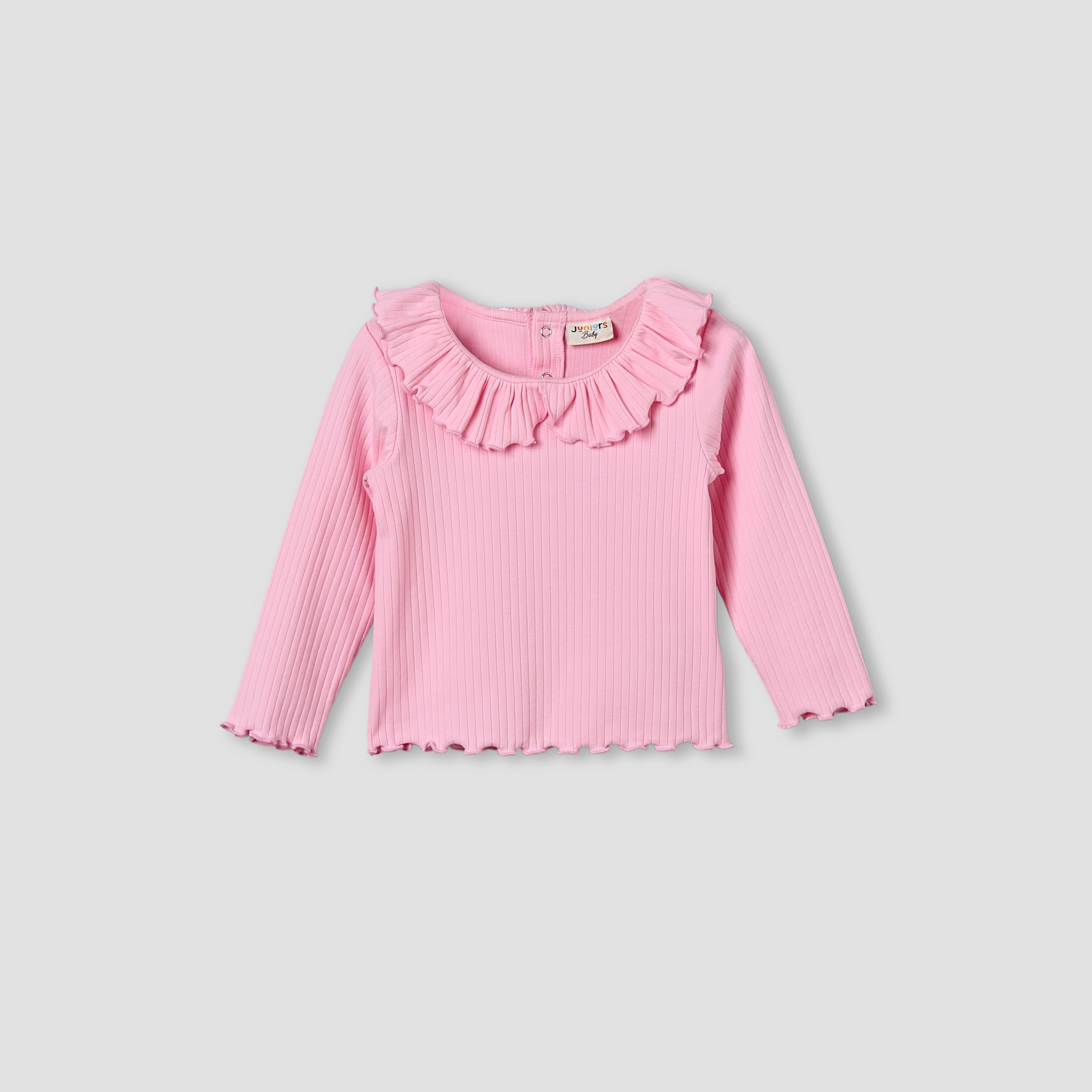 Pack of 3 Juniors Crew Neck Long Sleeves T-shirt with Assorted Design-baby-girls-clothing-tshirts-image-4