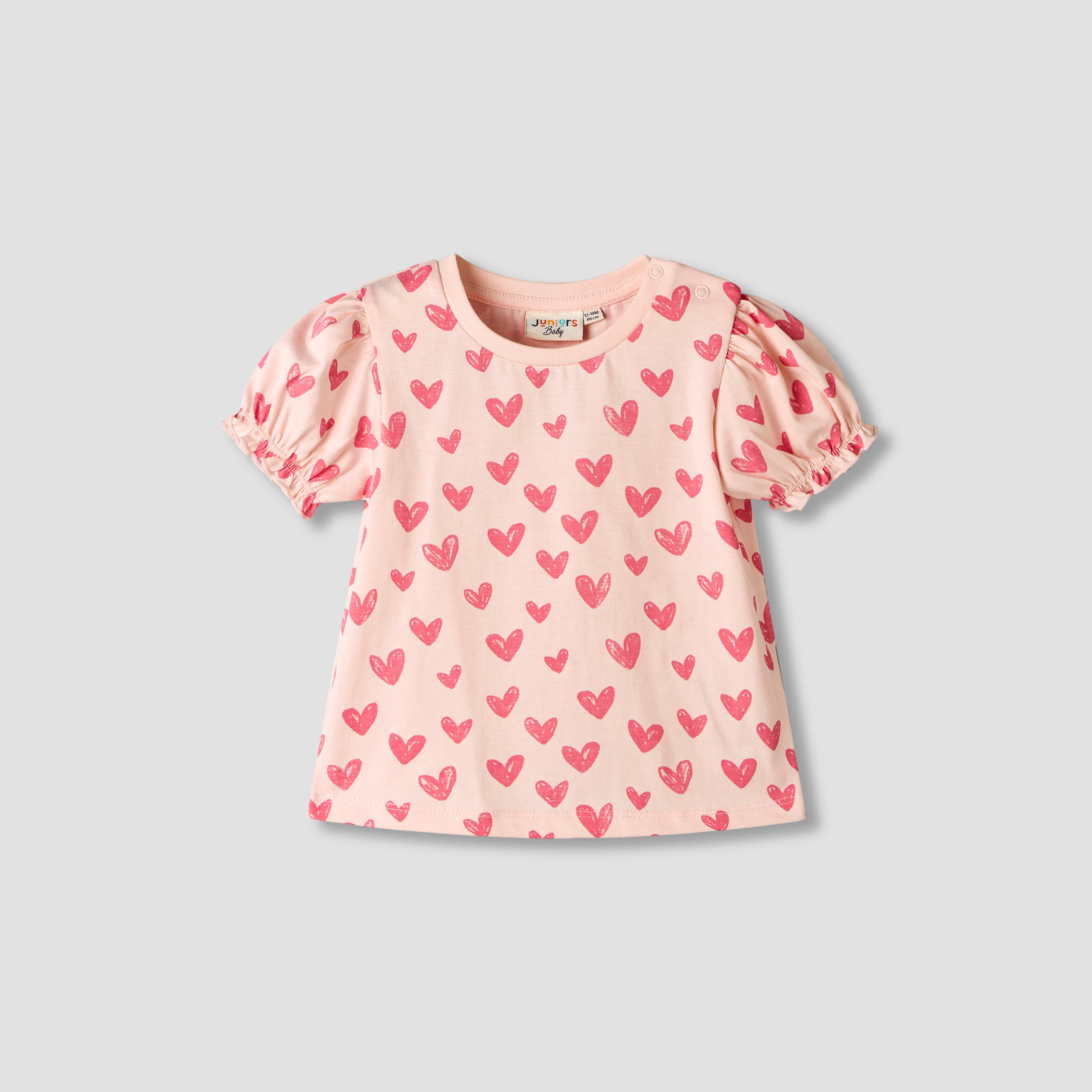 Pack of 3 Juniors Round Neck Short Sleeves T-shirt with Assorted Design-baby-girls-clothing-tshirts-image-5