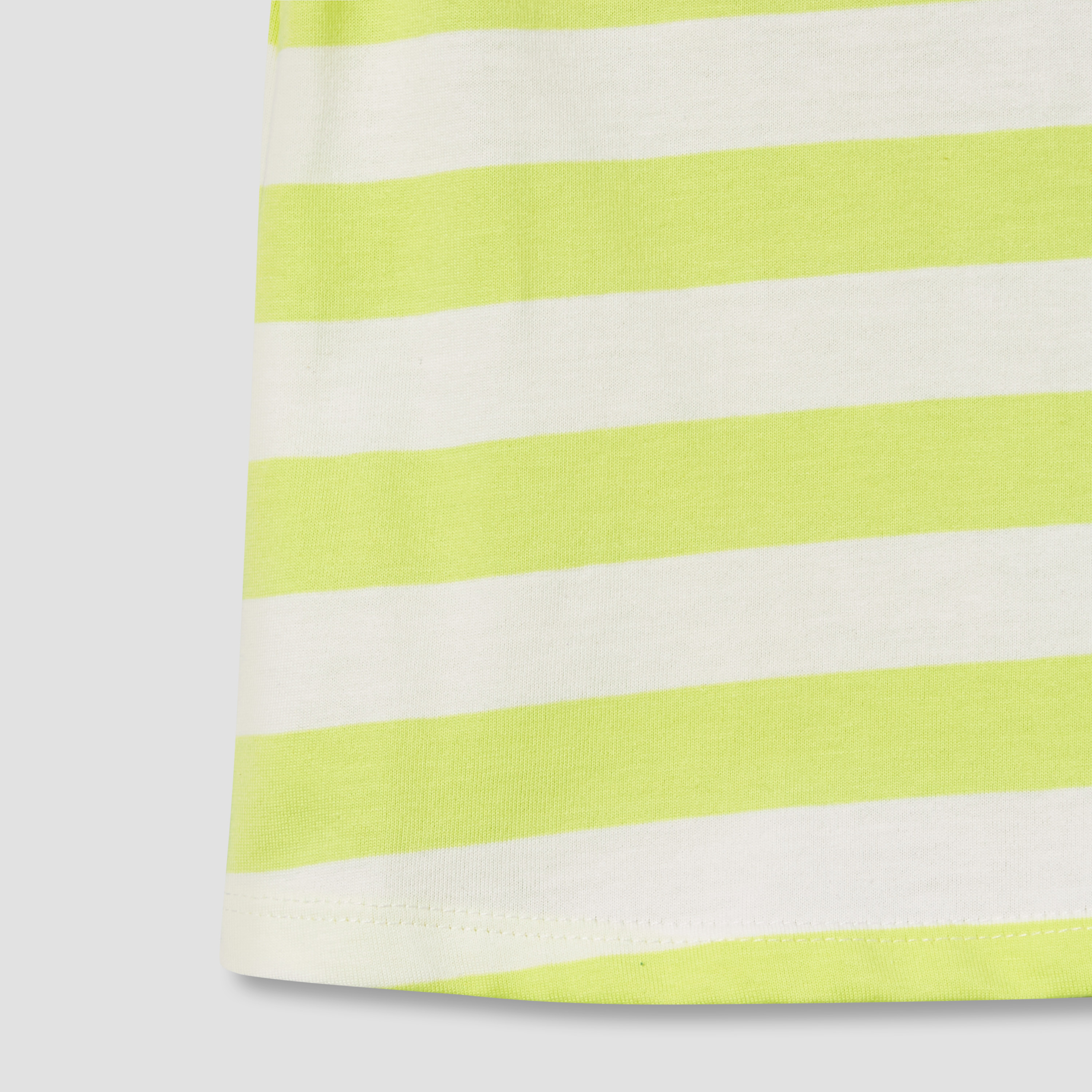 Juniors Crew Neck Short Ruffle Cap Sleeves T-shirt with Stripes-baby-girls-clothing-tshirts-image-5