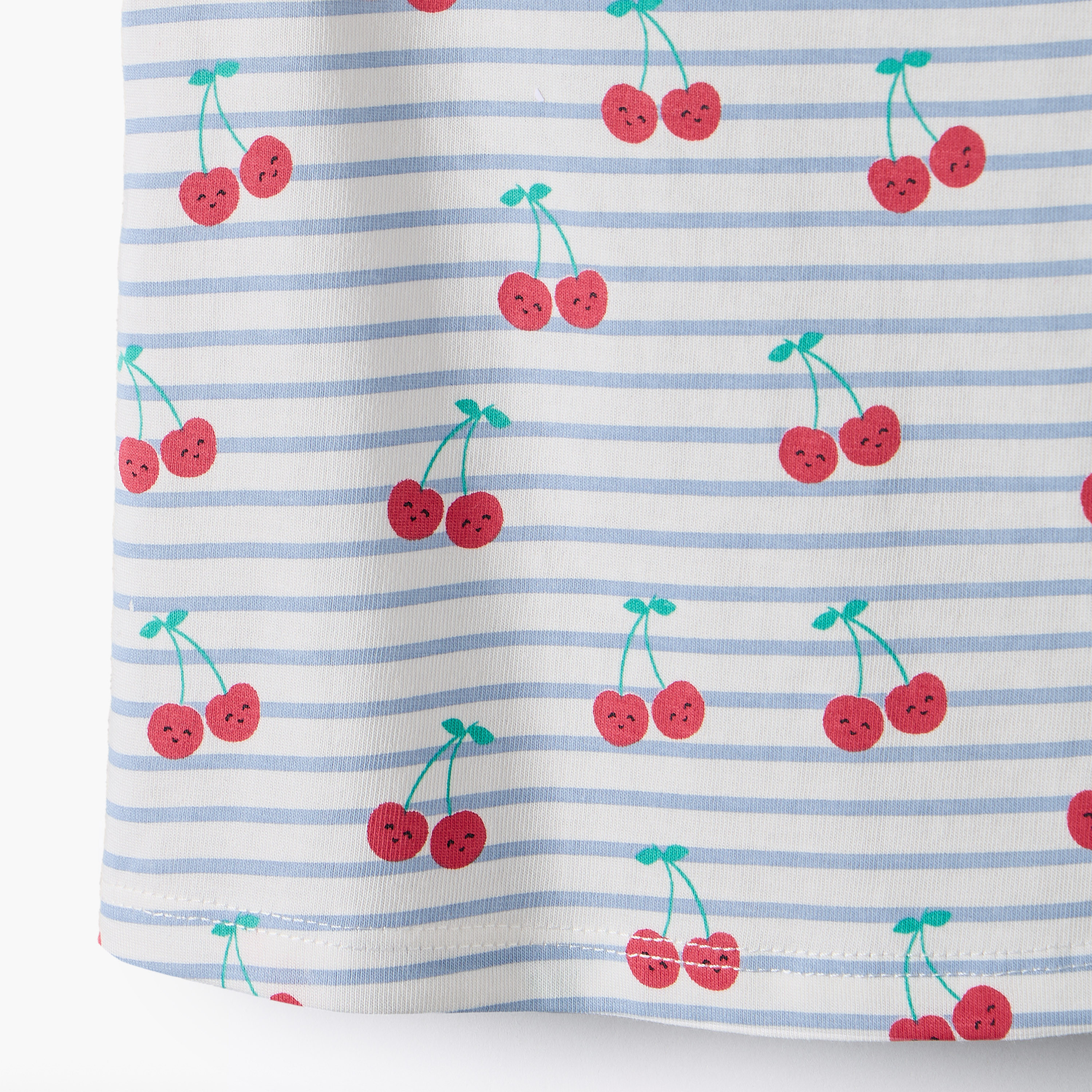 Juniors Crew Neck Sleeveless T-shirt with Cherry Print-baby-girls-clothing-tshirts-image-5