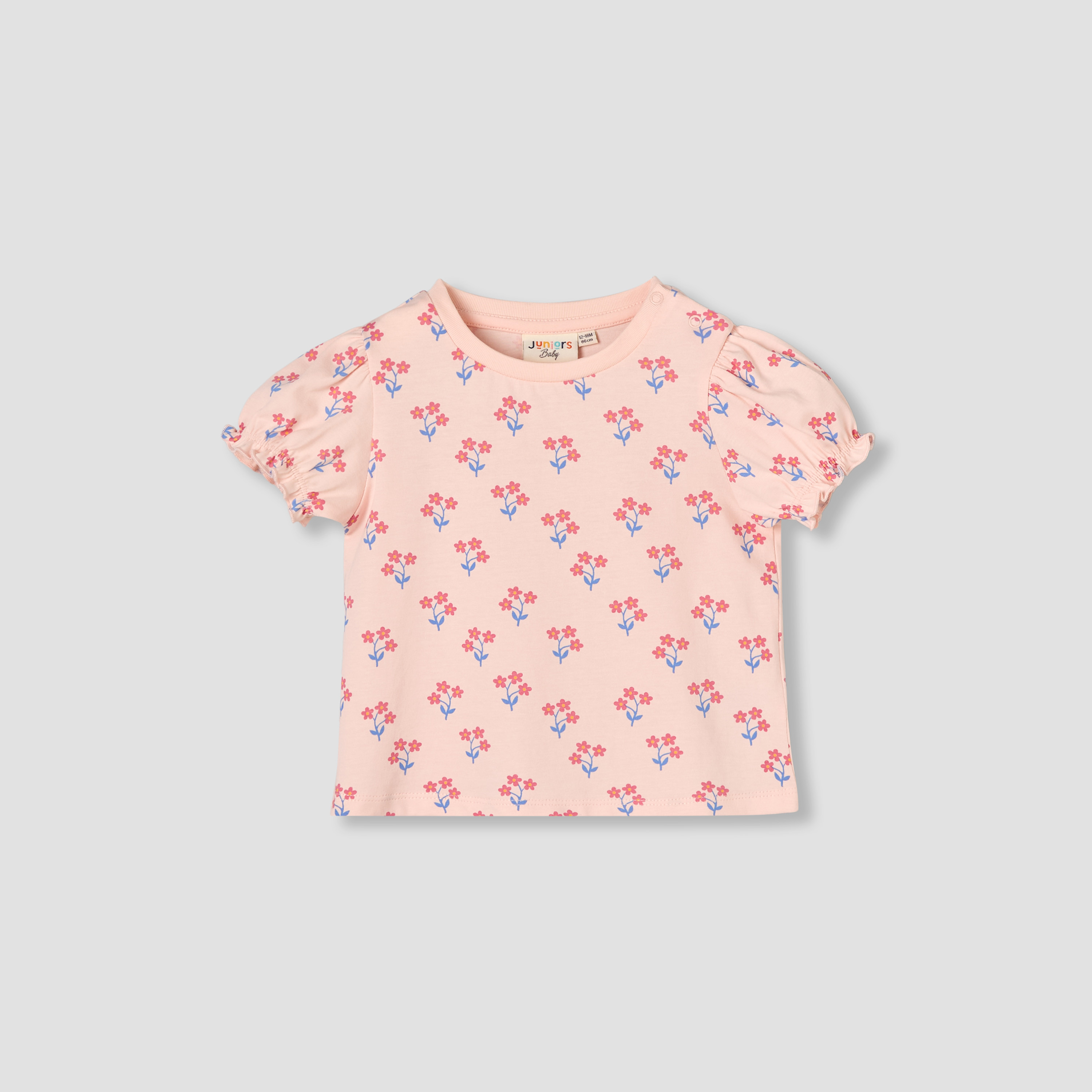 Pack of 3 Juniors Round Neck Short Sleeve T-shirt-baby-girls-clothing-tshirts-image-5