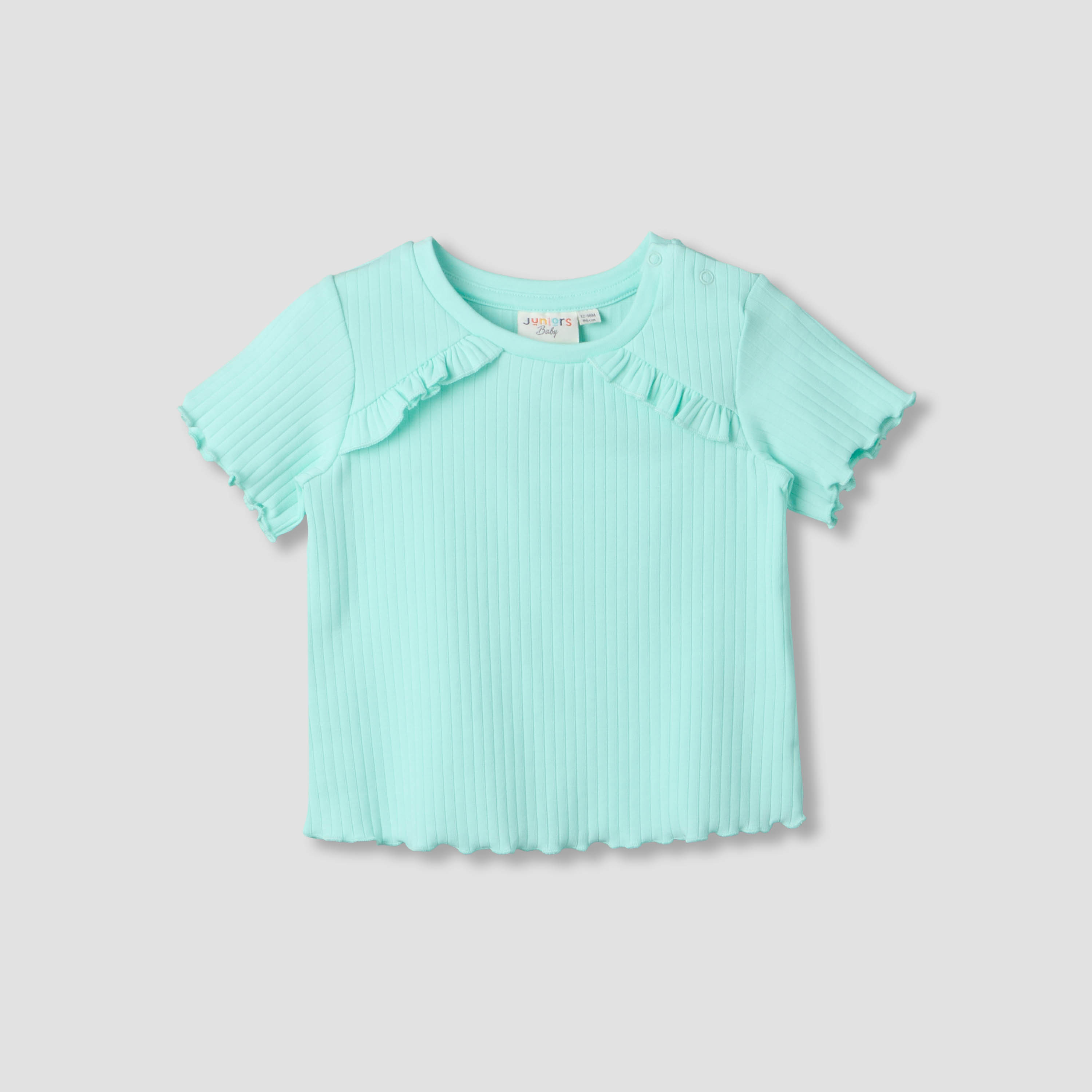 Pack of 2 Juniors Crew Neck Short Sleeves T-shirt with Assorted Design-baby-girls-clothing-tshirts-image-3