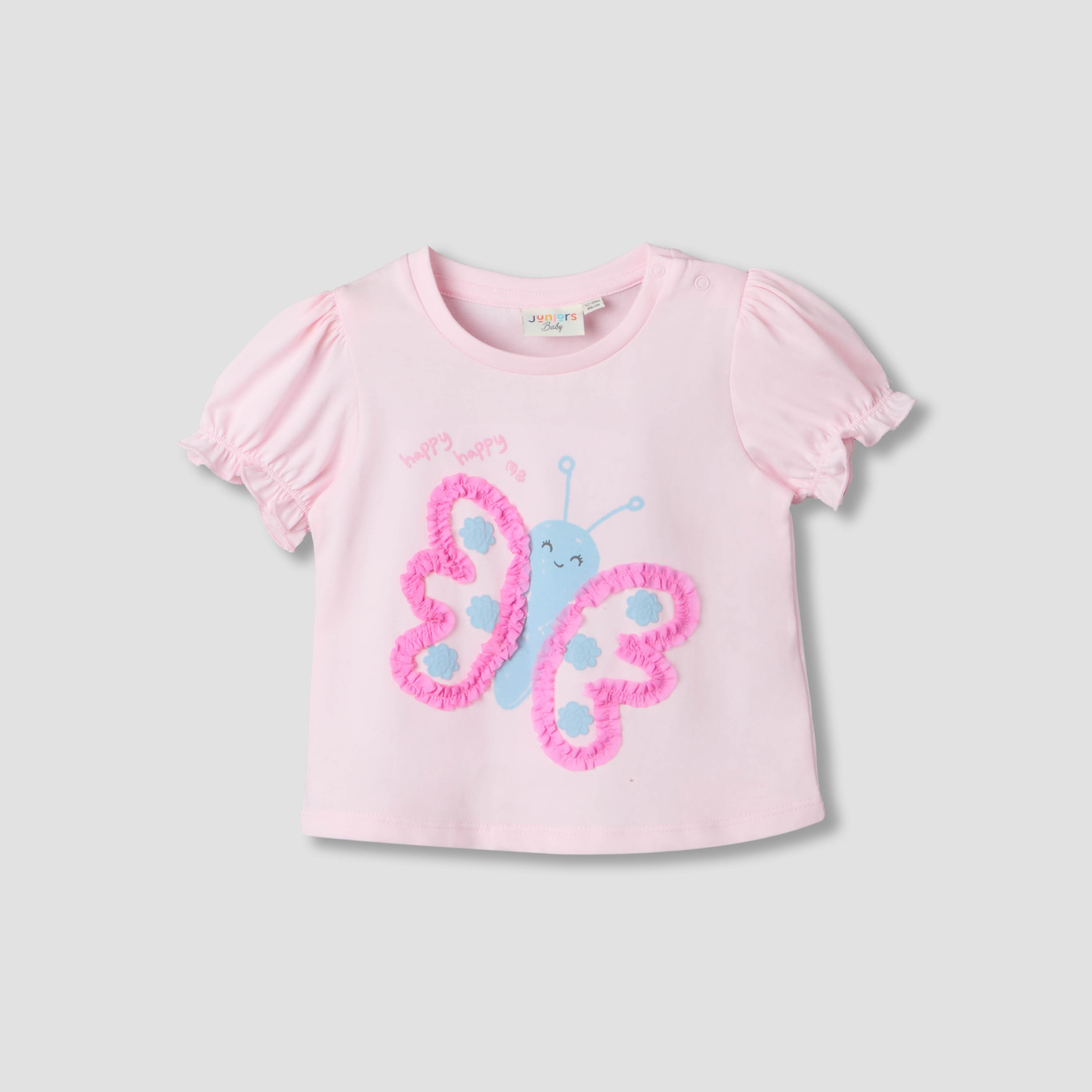 Pack of 2 Juniors Crew Neck Short Sleeves T-shirt with Assorted Design-baby-girls-clothing-tshirts-image-4