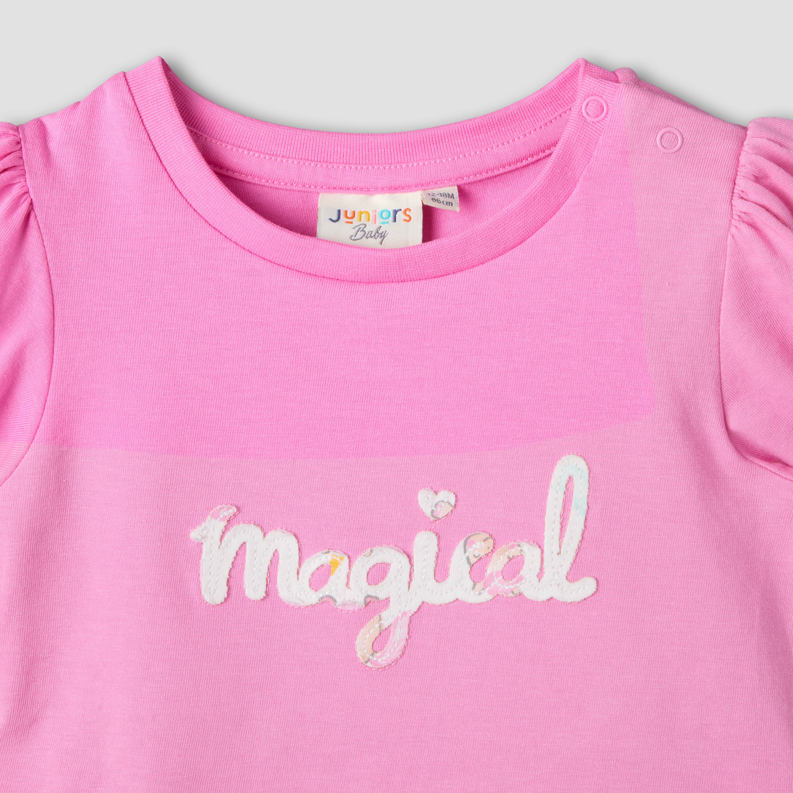 Pack of 2 Juniors Short Sleeves T-shirt with Ruffle Hem-baby-girls-clothing-tshirts-image-4