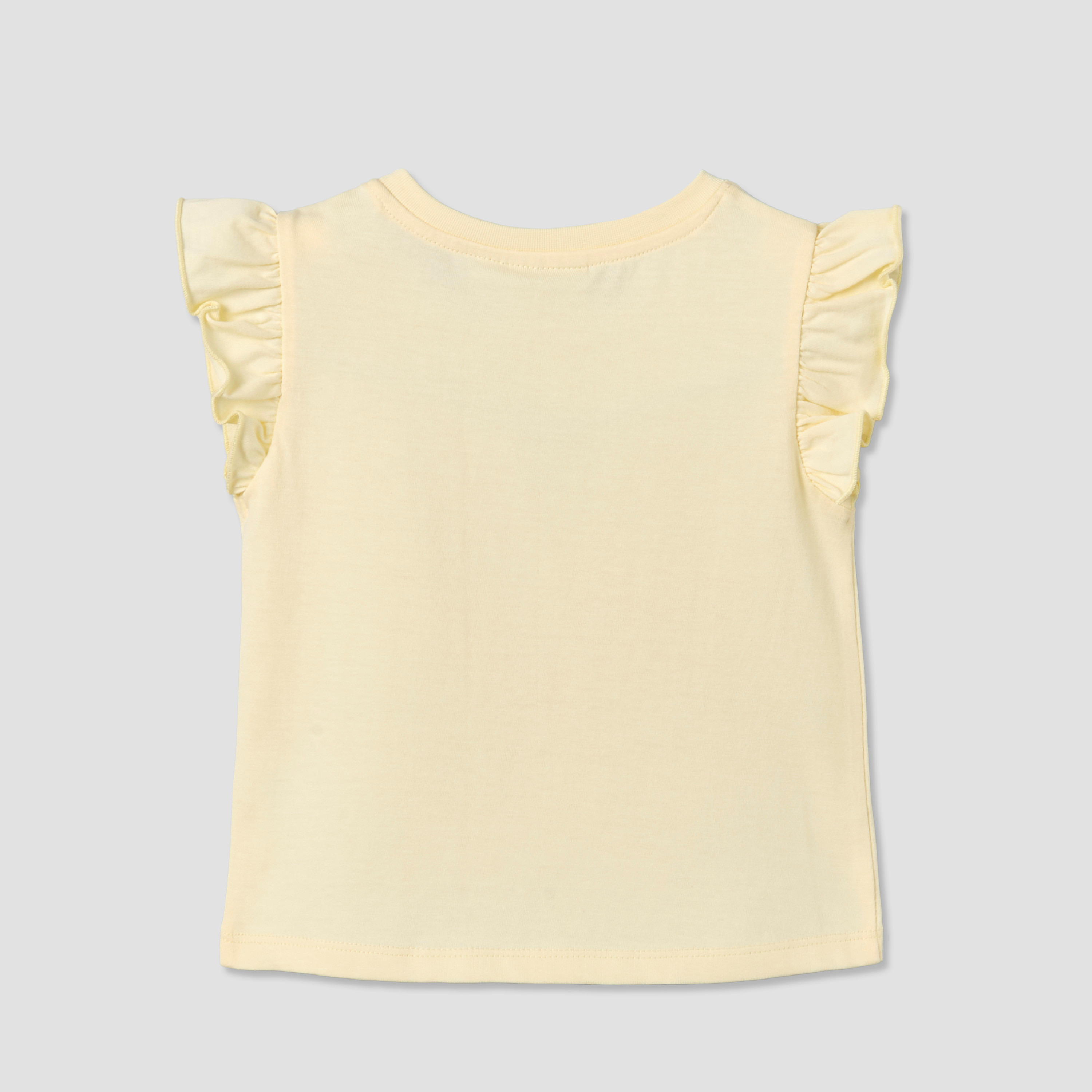 Juniors Round Neck Sleeveless T-shirt with Ice Cream Cone Print-baby-girls-clothing-tshirts-image-2